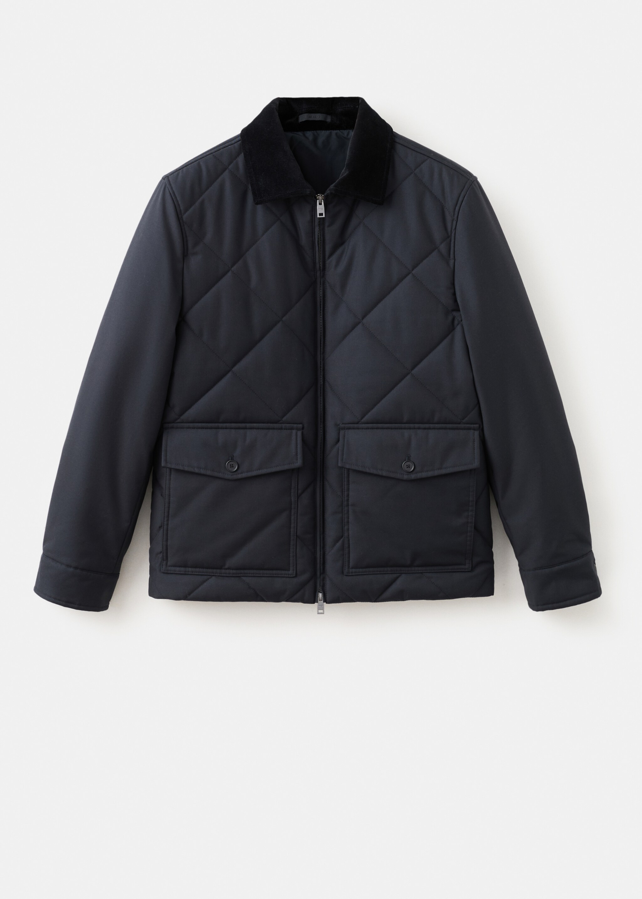 Quilted water repellent jacket - Article without model, Night Blue. Ref: 27021180-00.