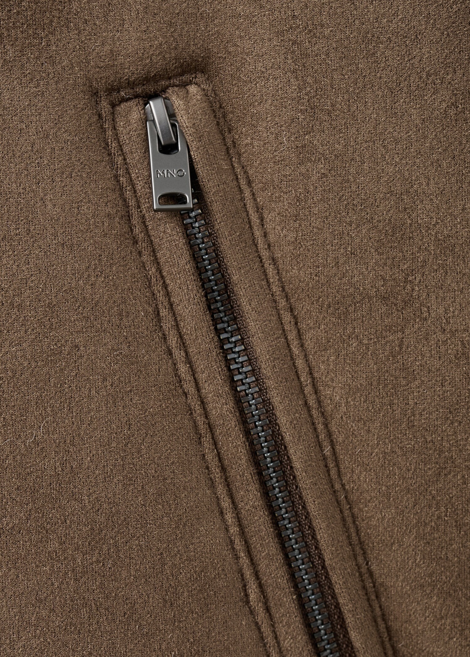 Faux-leather fleece jacket - Details of the article 0