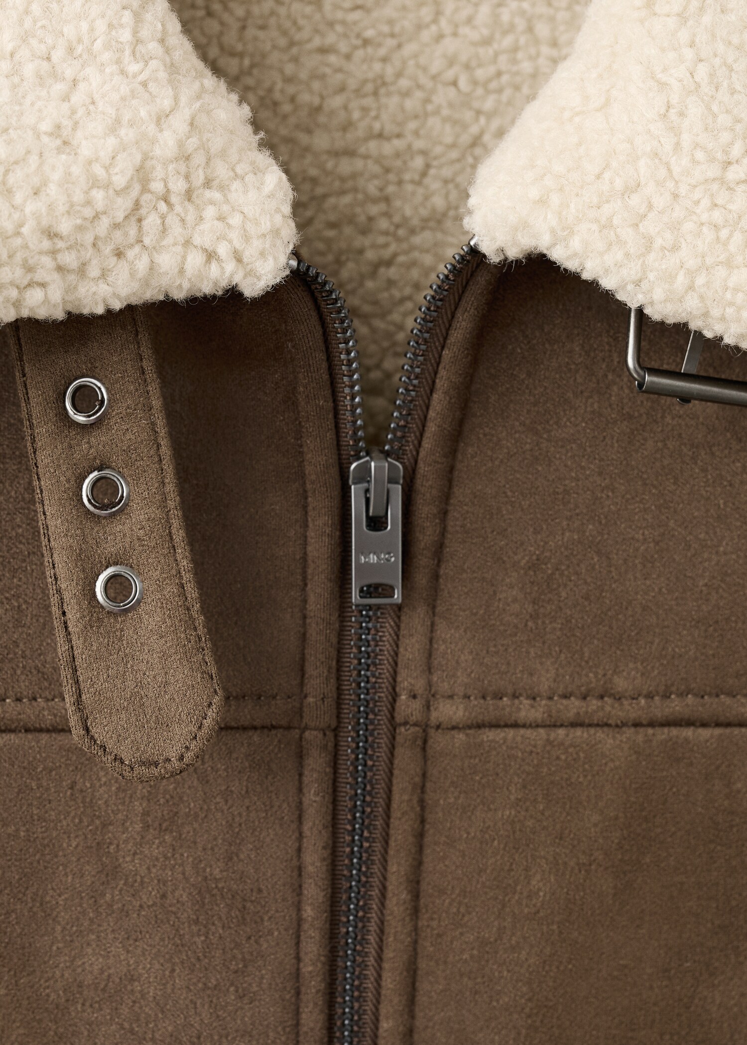 Faux-leather fleece jacket - Details of the article 8