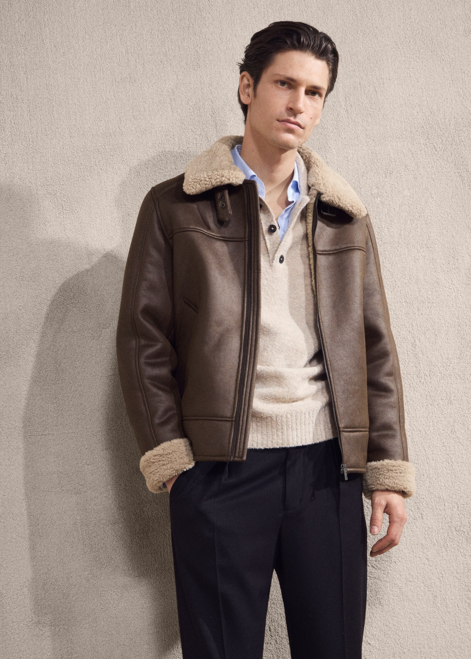 Doubleface-Jacke aus Kunstshearling - Detail des Artikels 5