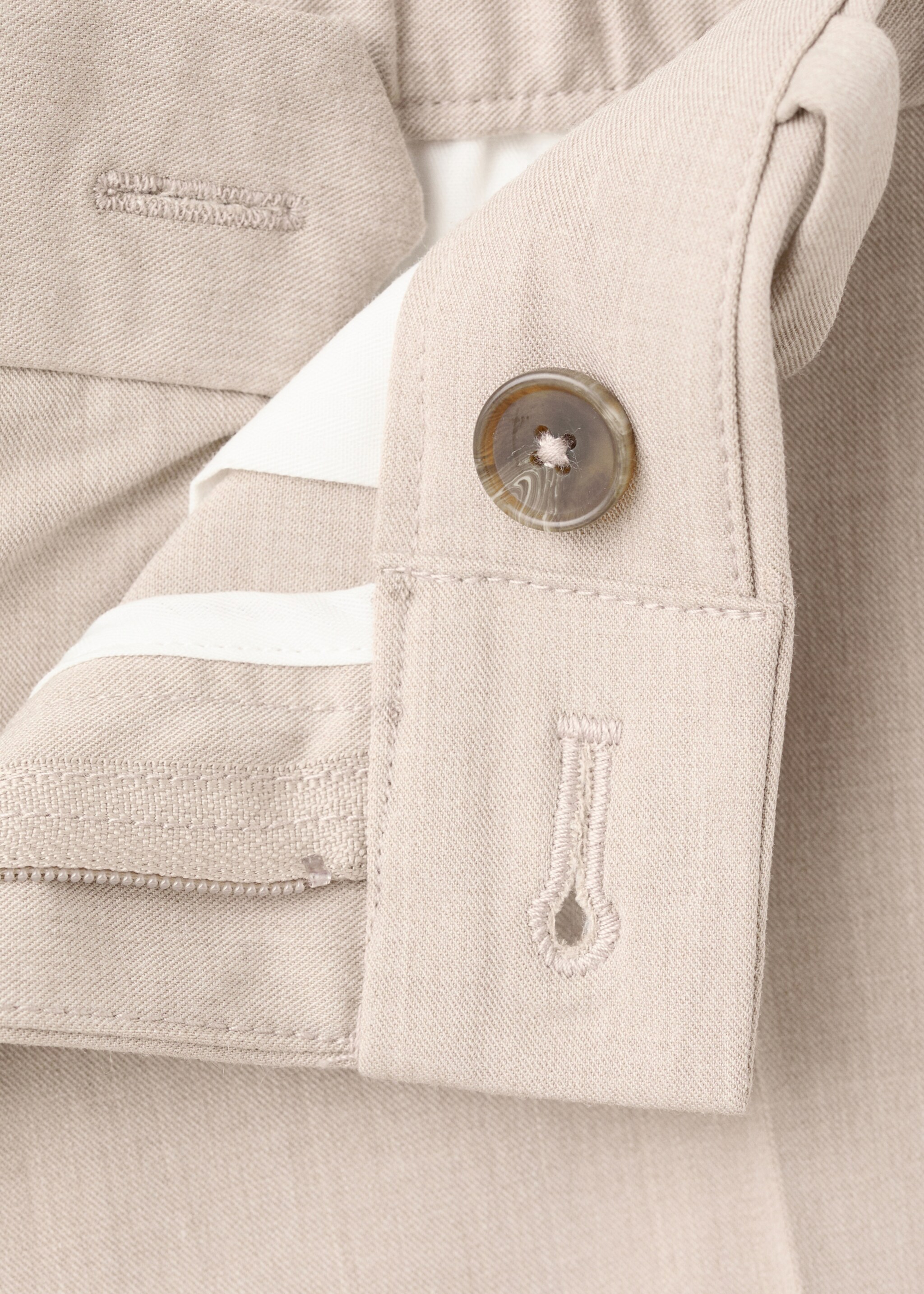 Pantalón Bologna cropped slim fit - Detalle del artículo 8, Beige. Ref: 27021190-00.