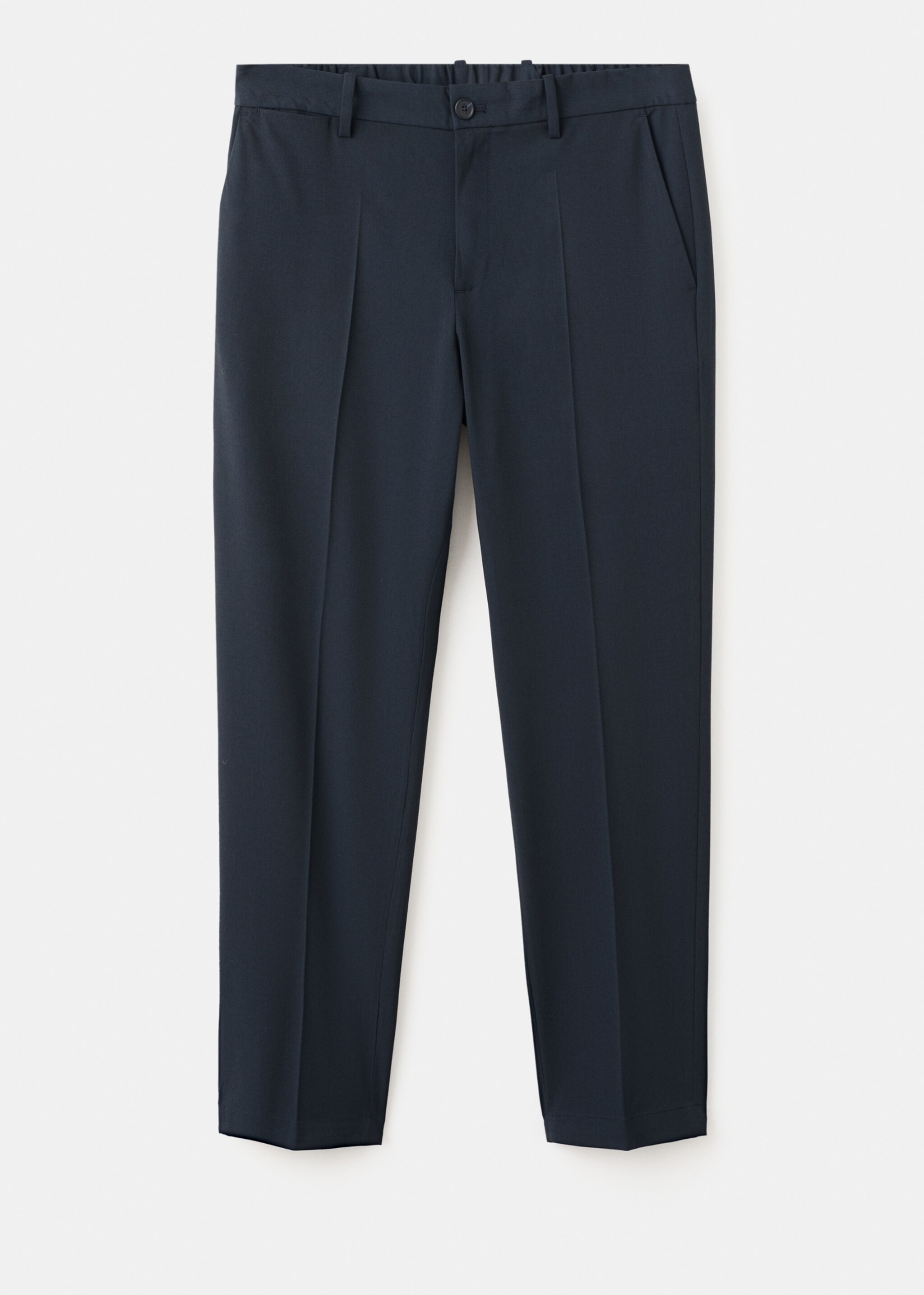 Bologna cropped slim-fit trousers - Article without model, Navy. Ref: 27021190-00.