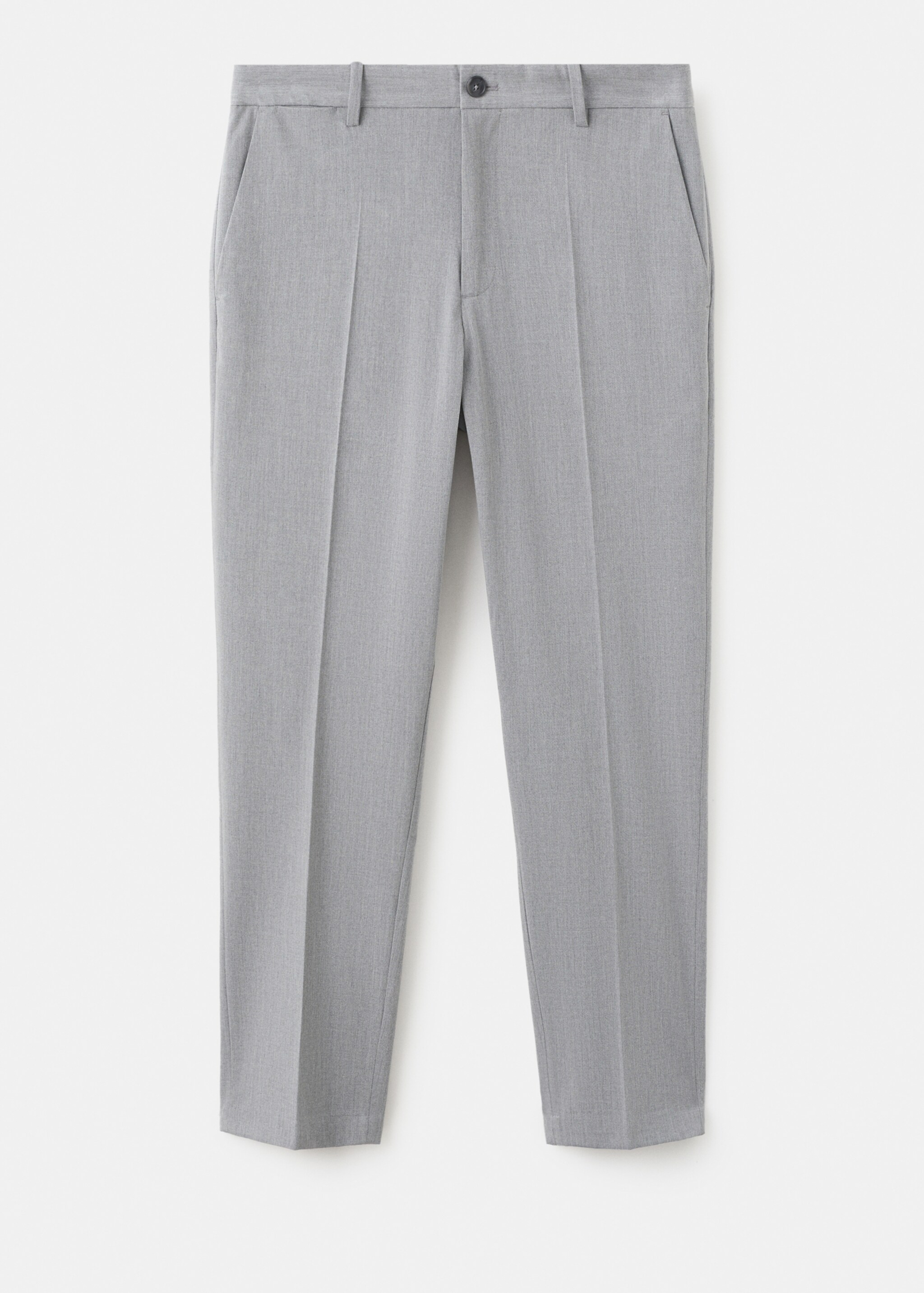 Bologna cropped slim-fit trousers - Article without model, Light Heather Grey. Ref: 27021190-00.
