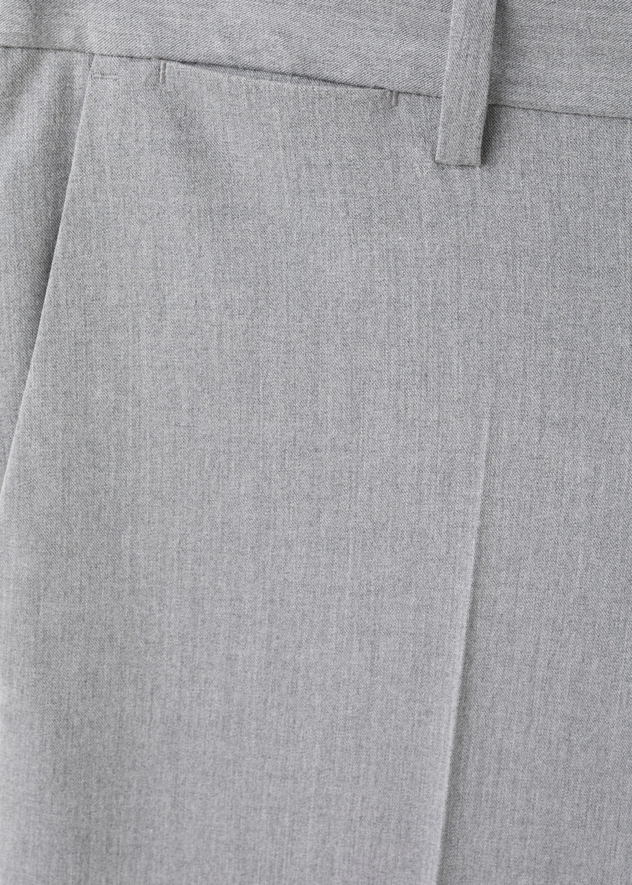 Bologna cropped slim-fit trousers - Details of the article 0, Light Heather Grey. Ref: 27021190-00.
