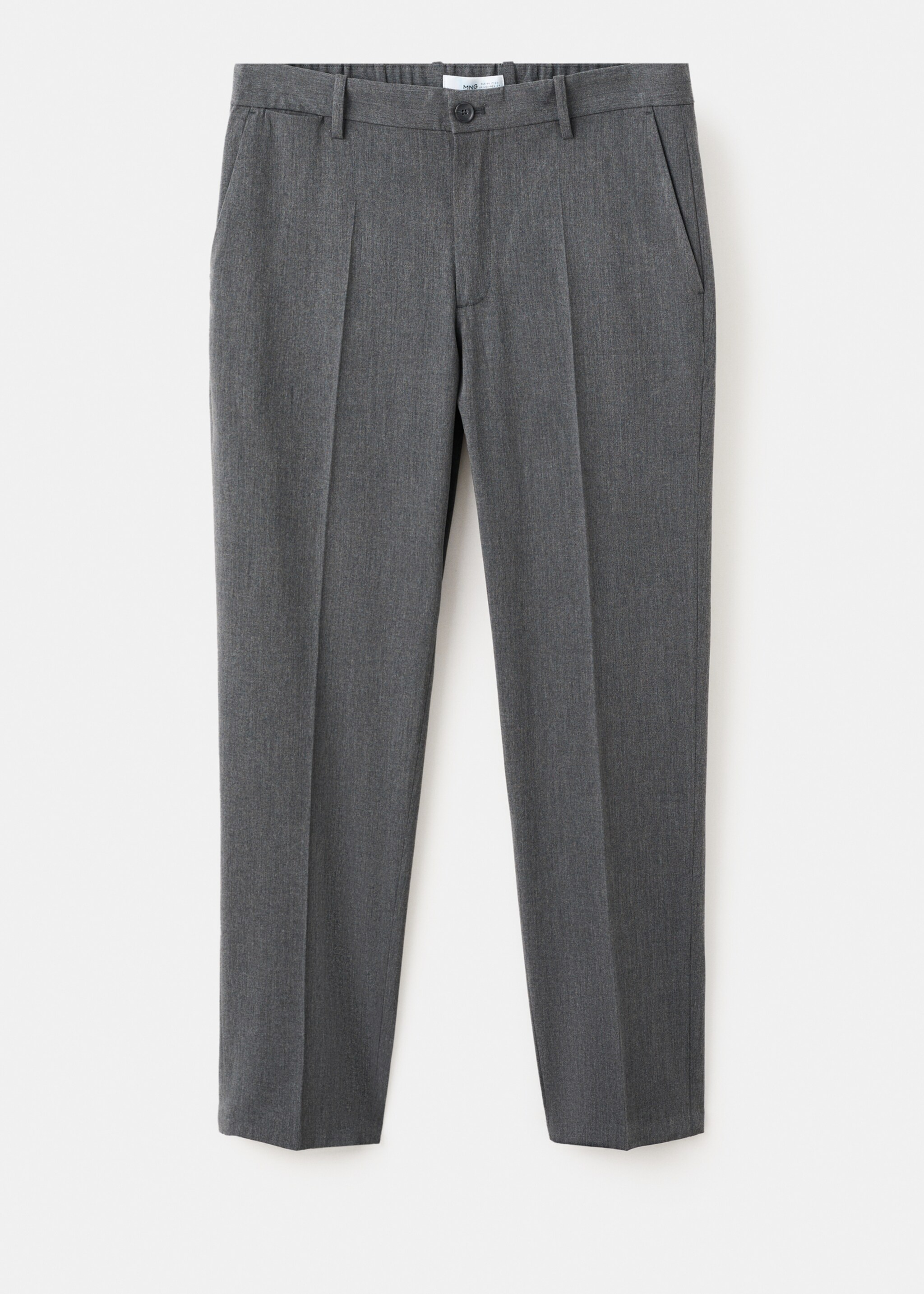 Bologna cropped slim-fit trousers - Article without model, Grey. Ref: 27021190-00.
