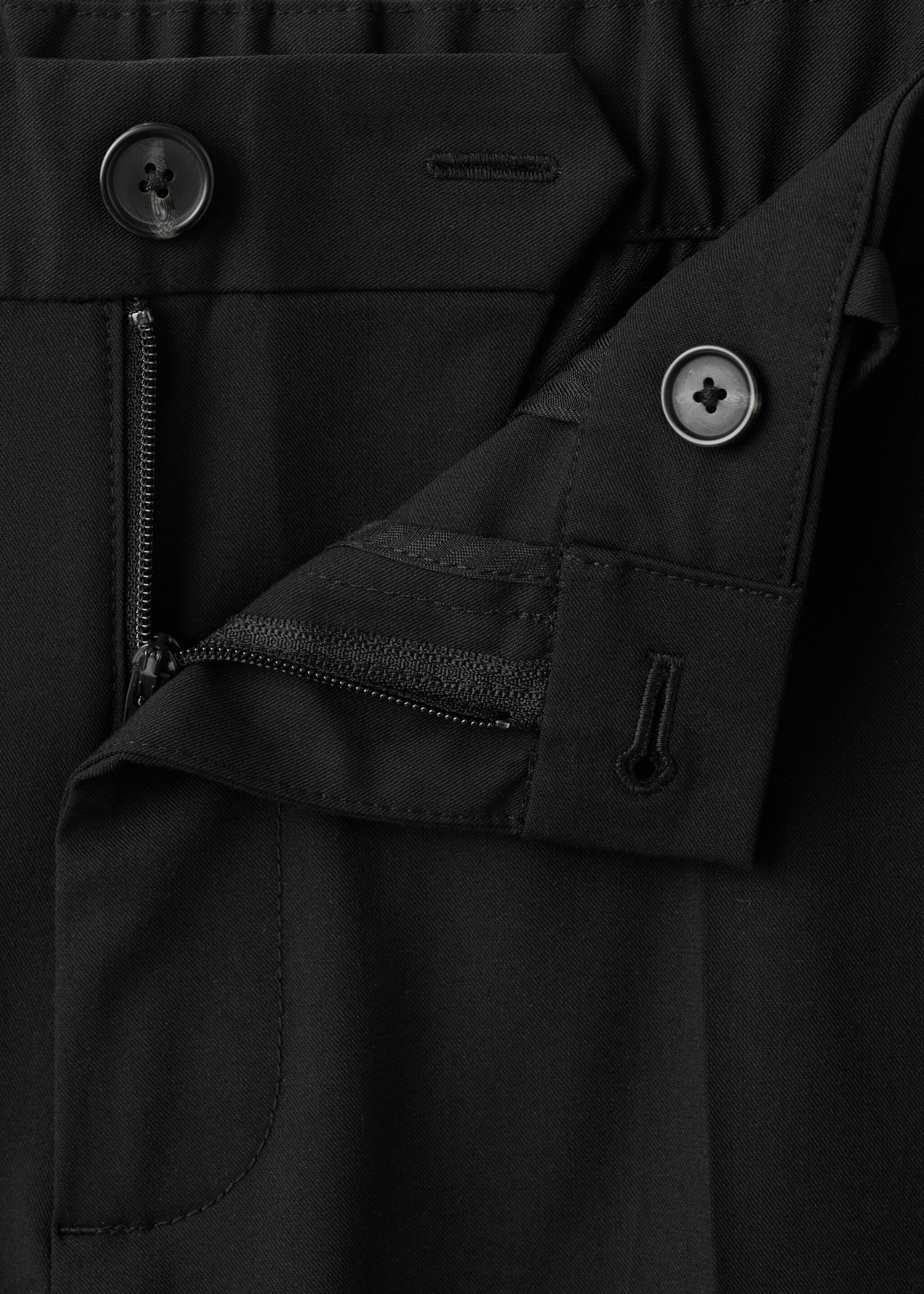 Bologna cropped slim-fit trousers - Details of the article 8, Black. Ref: 27021190-00.