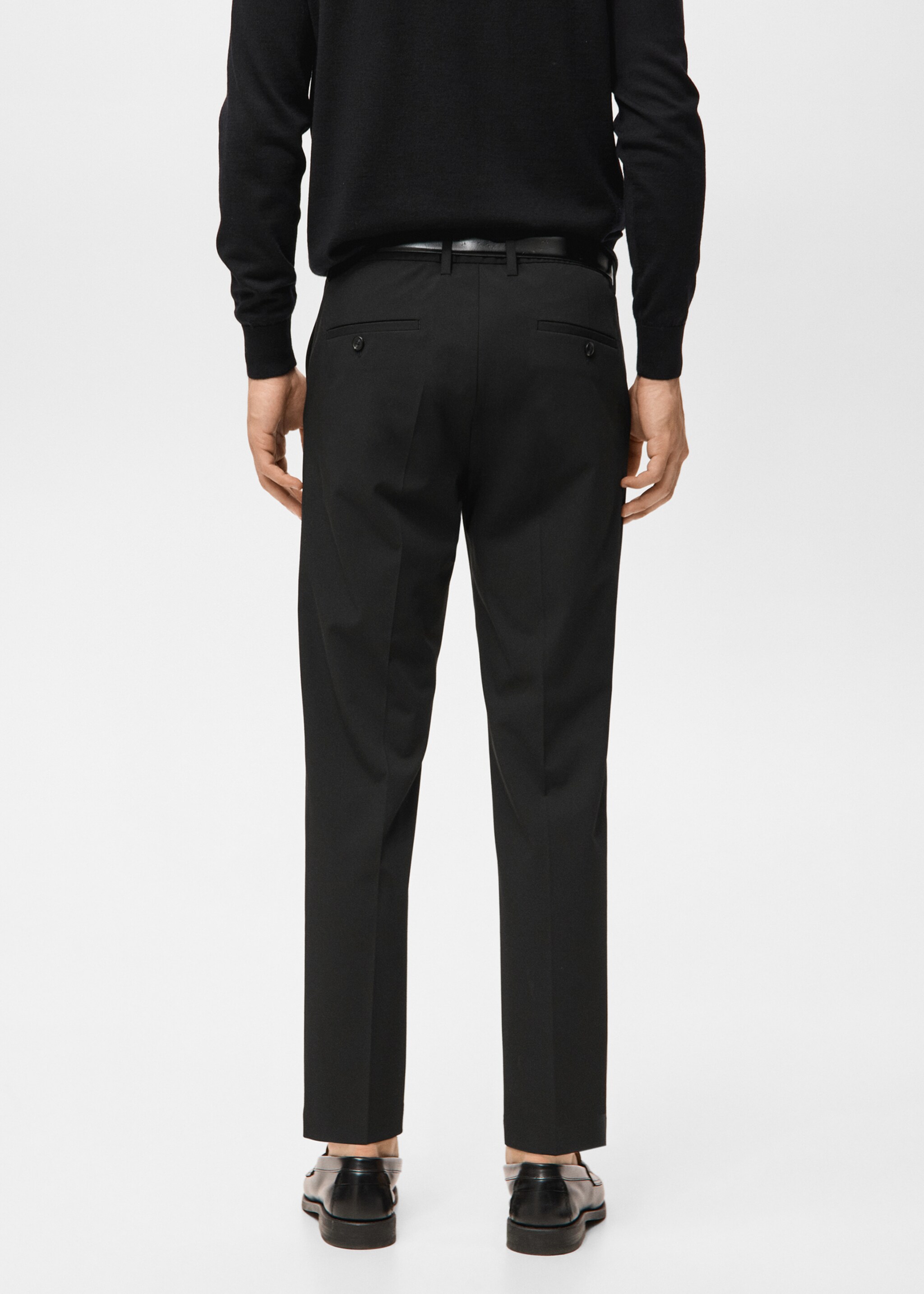 Bologna cropped slim-fit trousers - Reverse of the article, Black. Ref: 27021190-00.