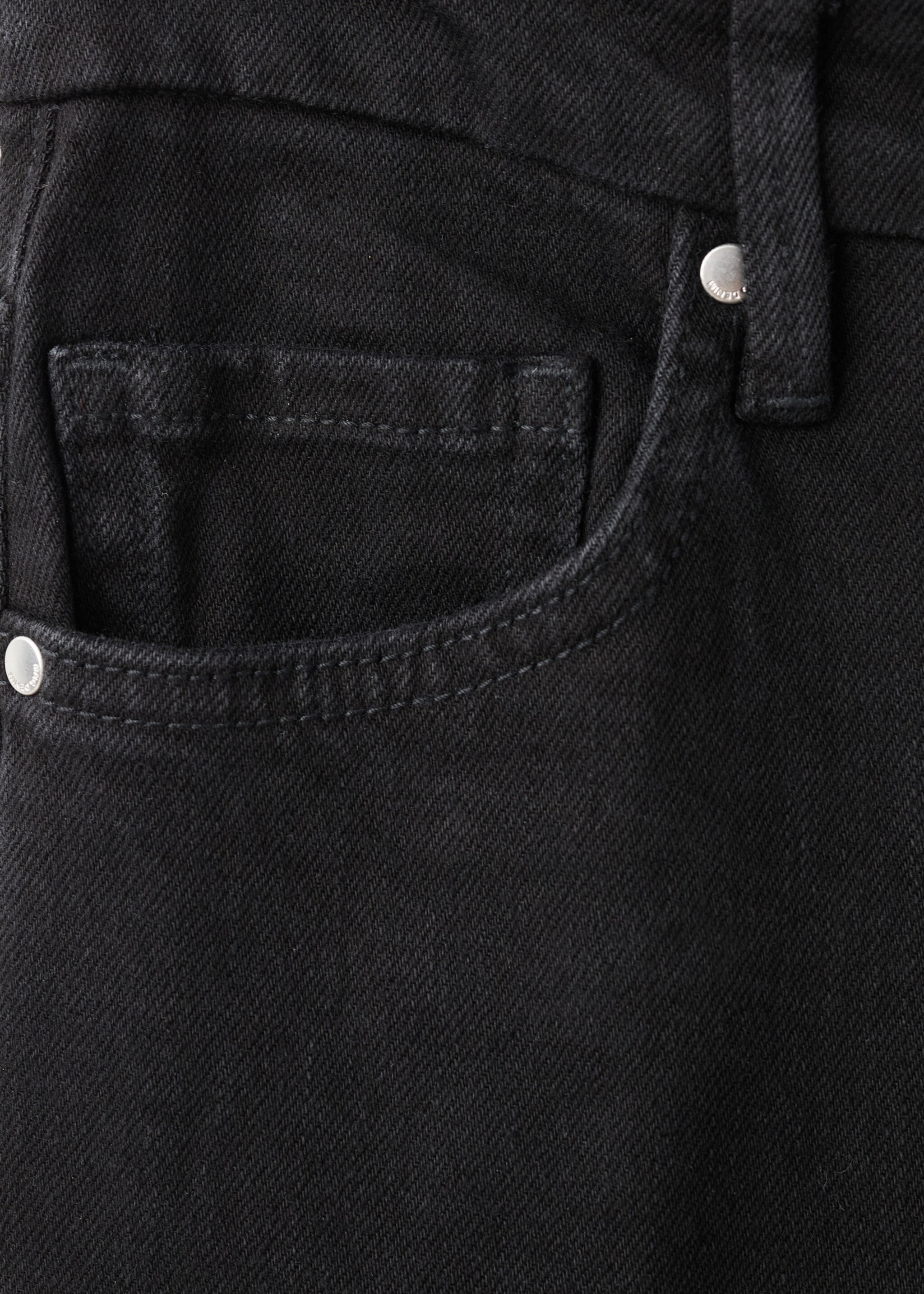 Violet flared high-rise jeans - Details of the article 0, Black denim. Ref: 27021192-00.
