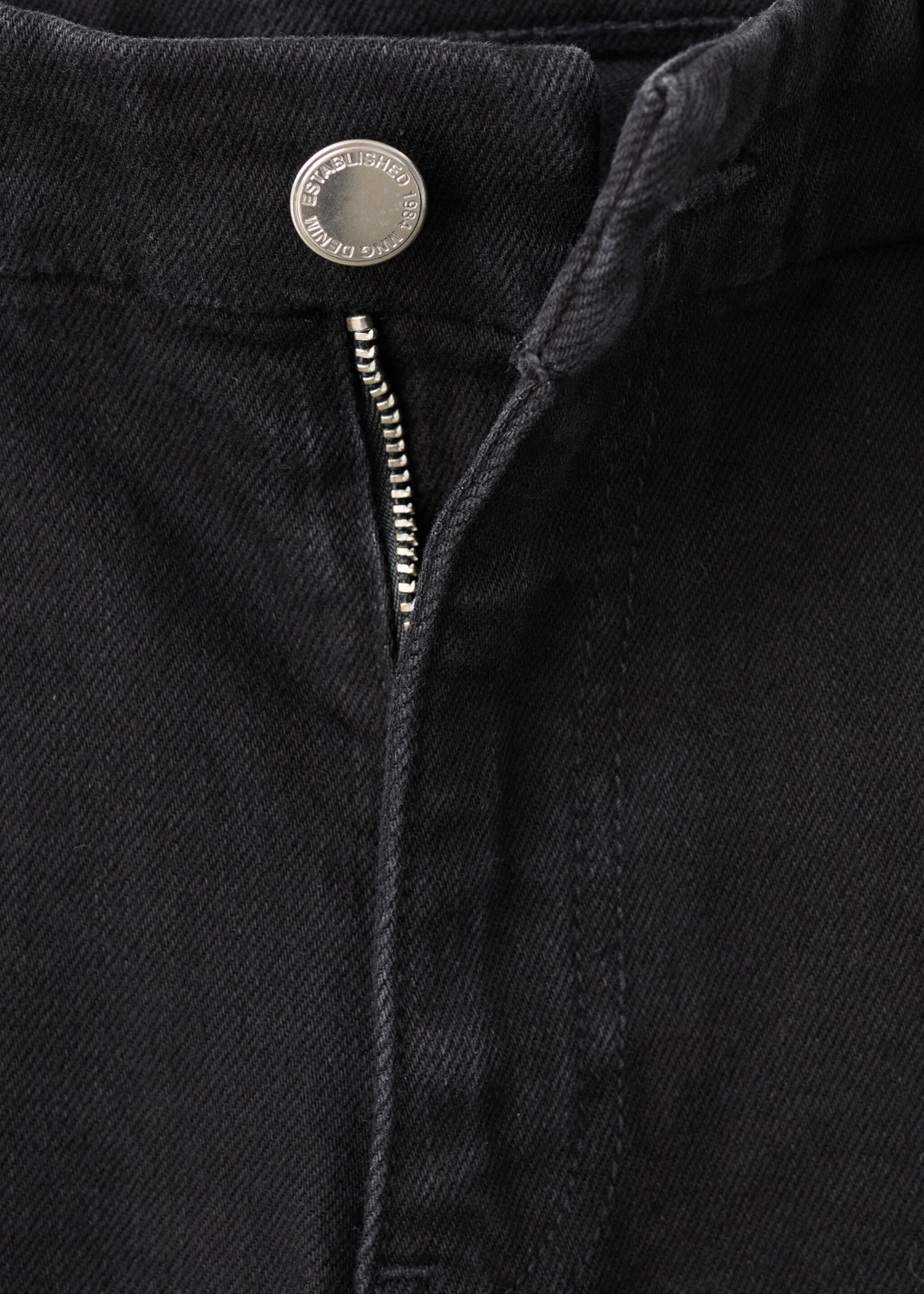 Violet flared high-rise jeans - Details of the article 8, Black denim. Ref: 27021192-00.