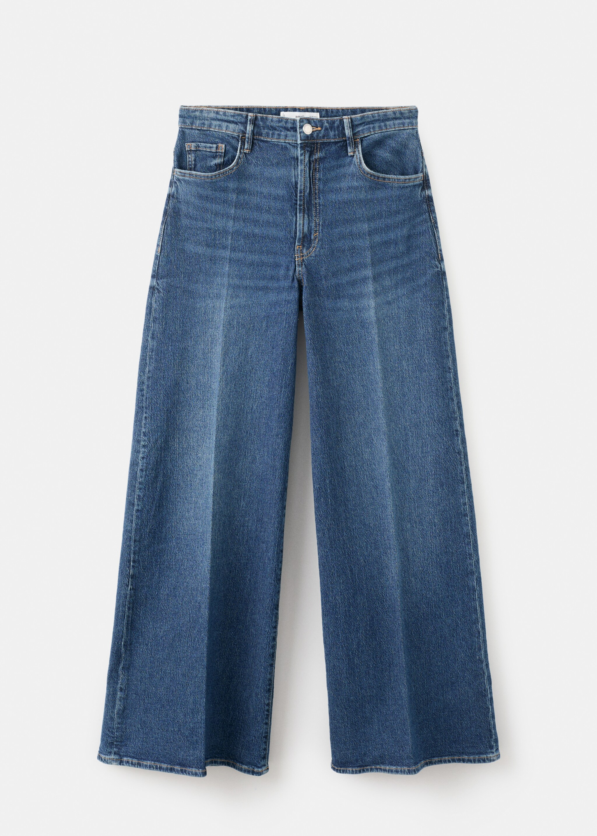 High-waisted wide-leg jeans - Article without model, Dark Blue. Ref: 27021195-00.
