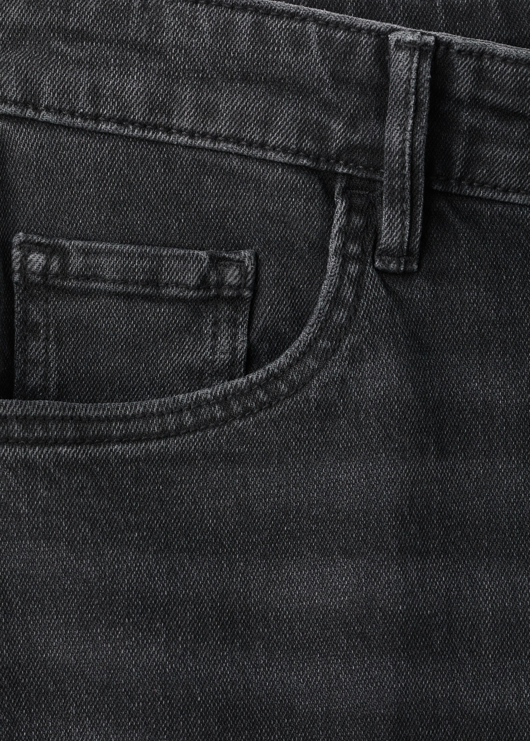 High-waisted wide-leg jeans - Details of the article 0, Black denim. Ref: 27021196-00.