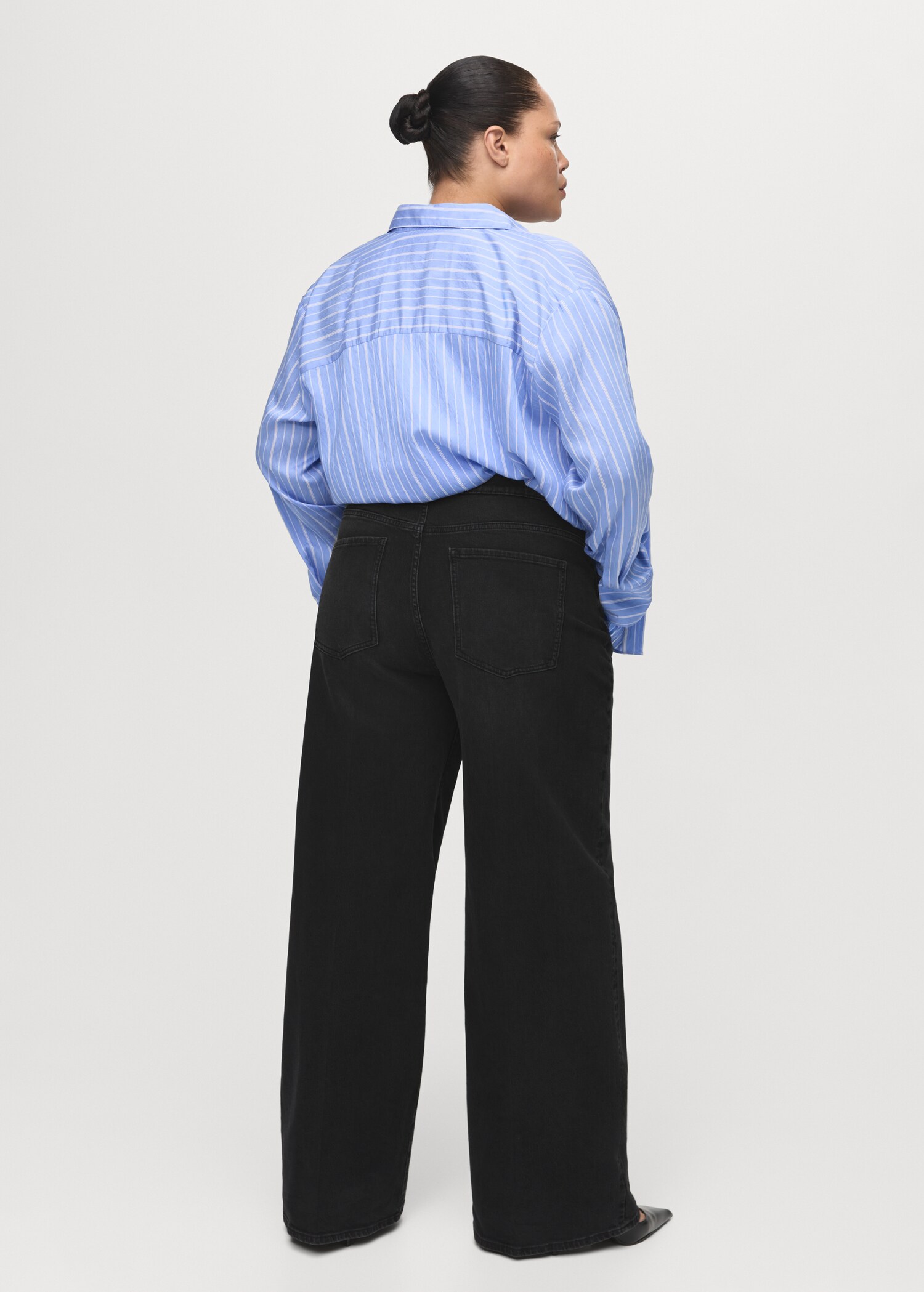 High-waisted wide-leg jeans - Details of the article 4