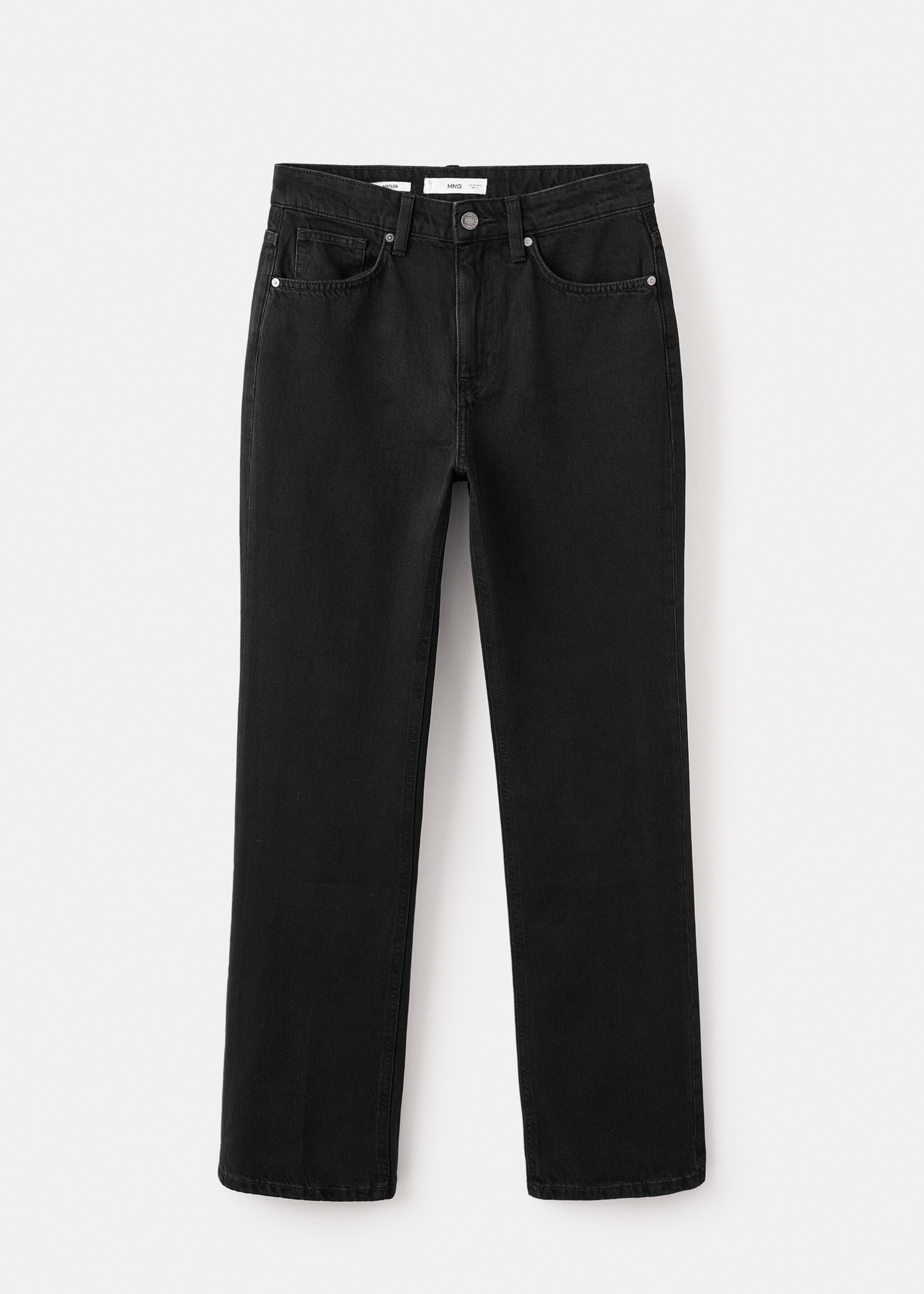 Matilda medium-rise straight-fit jeans - Article without model, Black denim. Ref: 27021198-00.