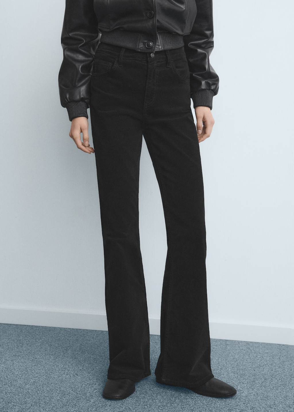 Velvet flared jeans