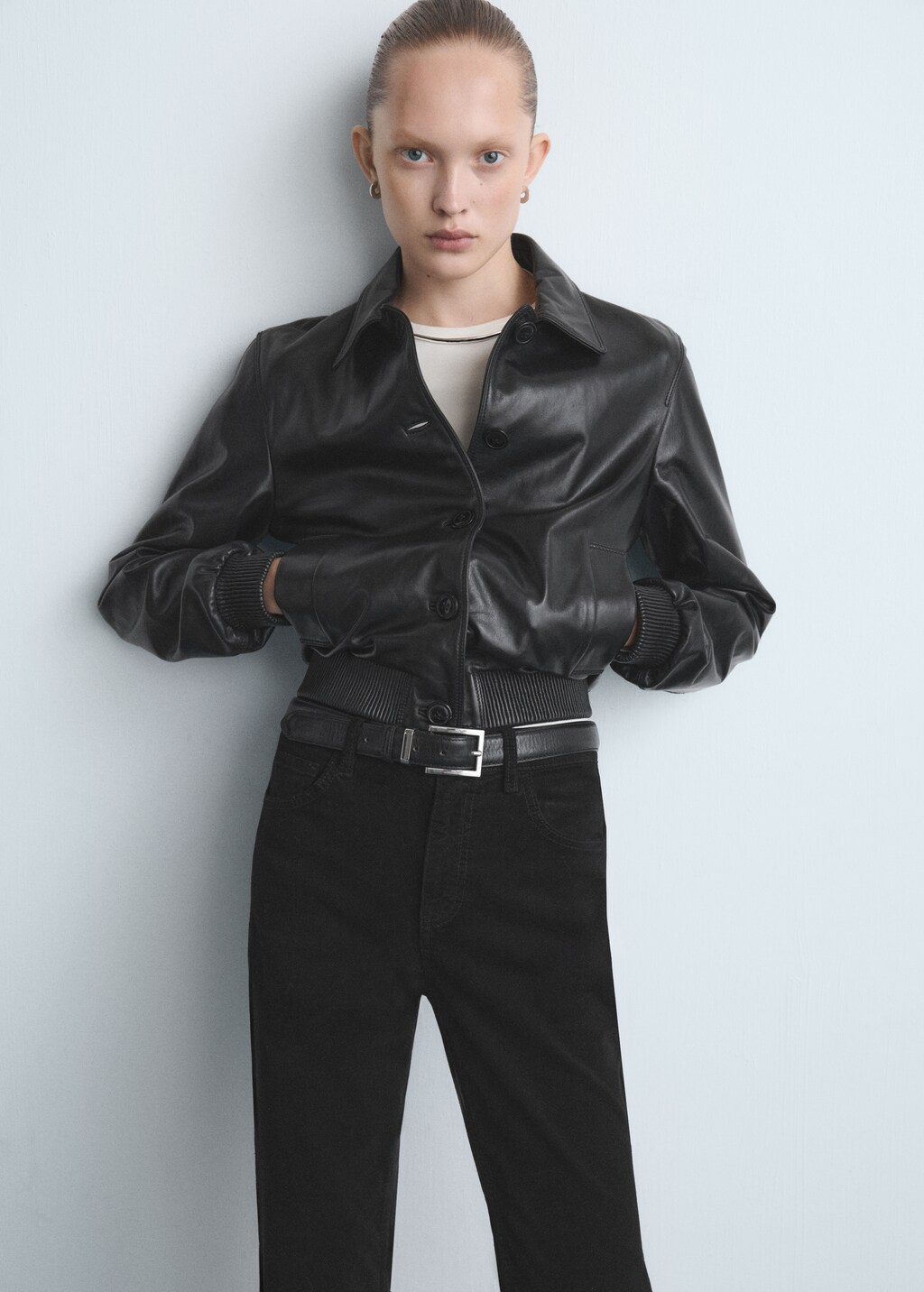 Mango Velvet flared jeans