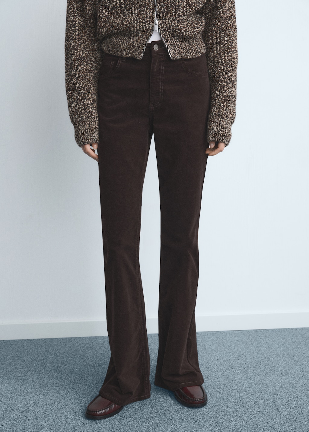 Velvet flared jeans