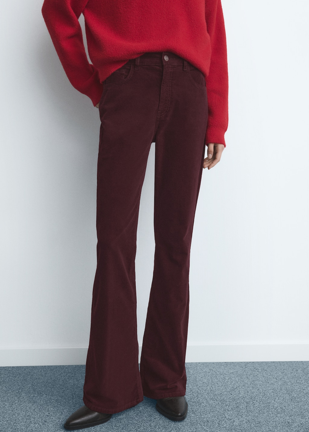 Velvet flared jeans