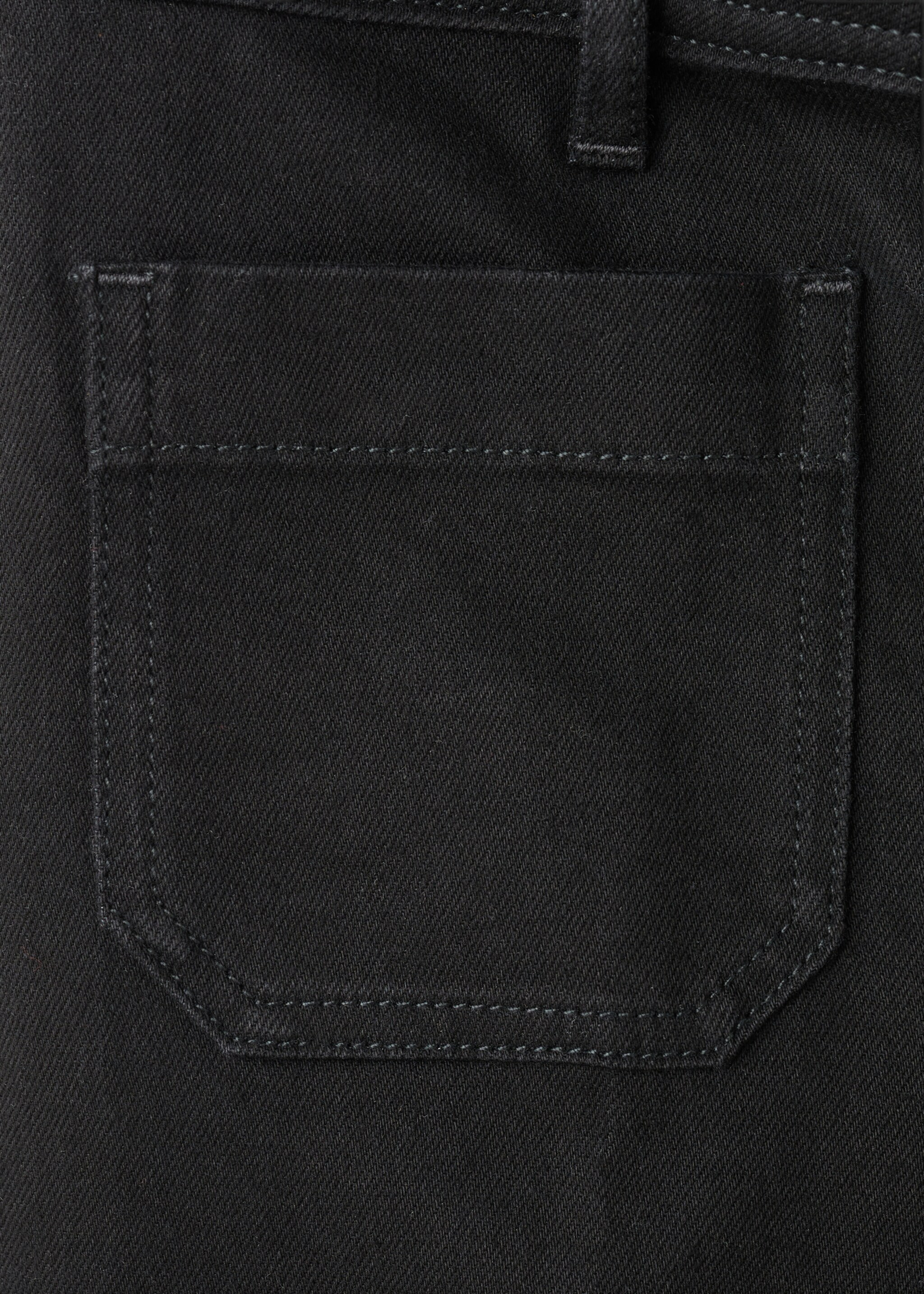Wide-leg jeans with pockets - Details of the article 0, Black denim. Ref: 27021202-00.