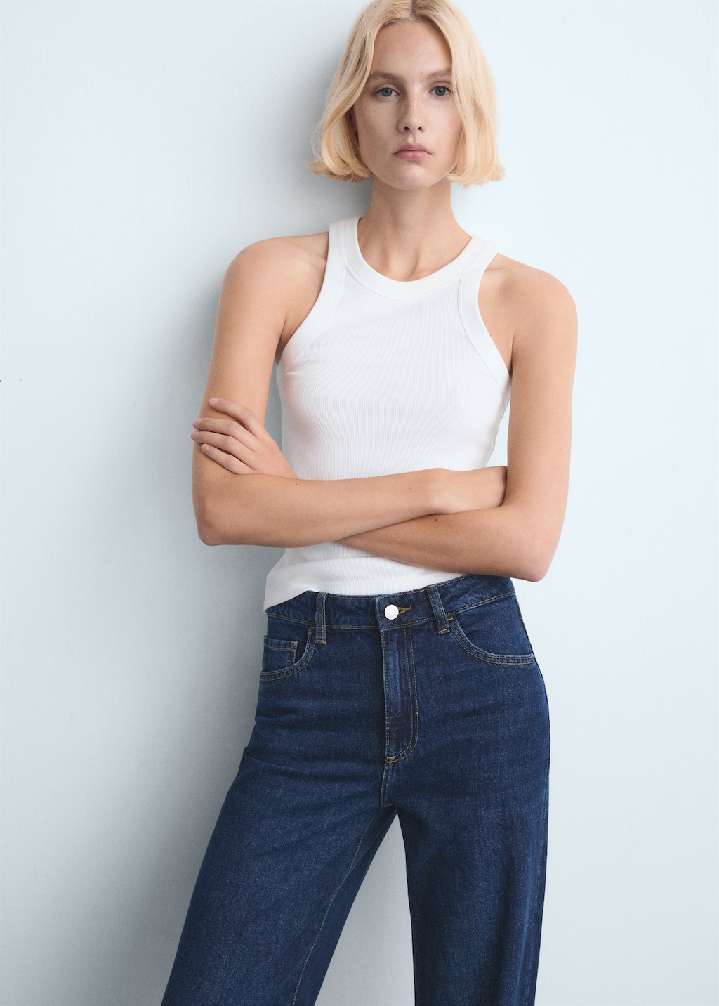 Mango Danila high-waisted wide leg jeans