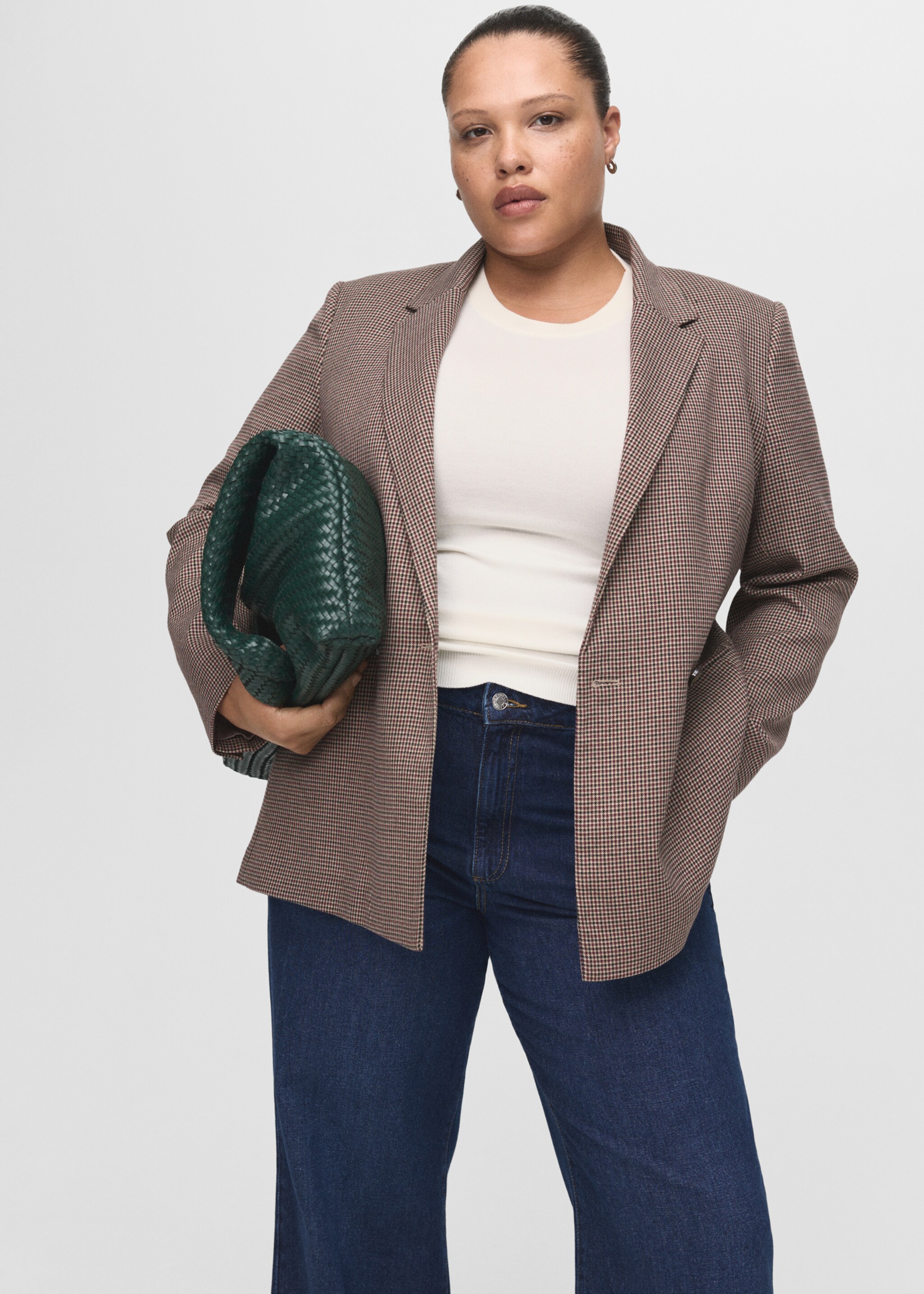 Danila high-waisted wide-leg jeans - Details of the article 5, Dark Blue. Ref: 27021203-00.