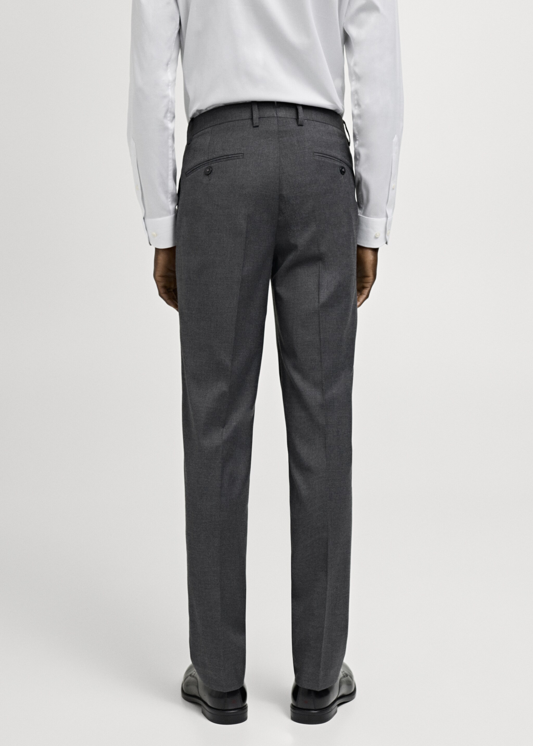 Milan slim-fit suit trousers - Reverse of the article, Grey. Ref: 27021205-00.