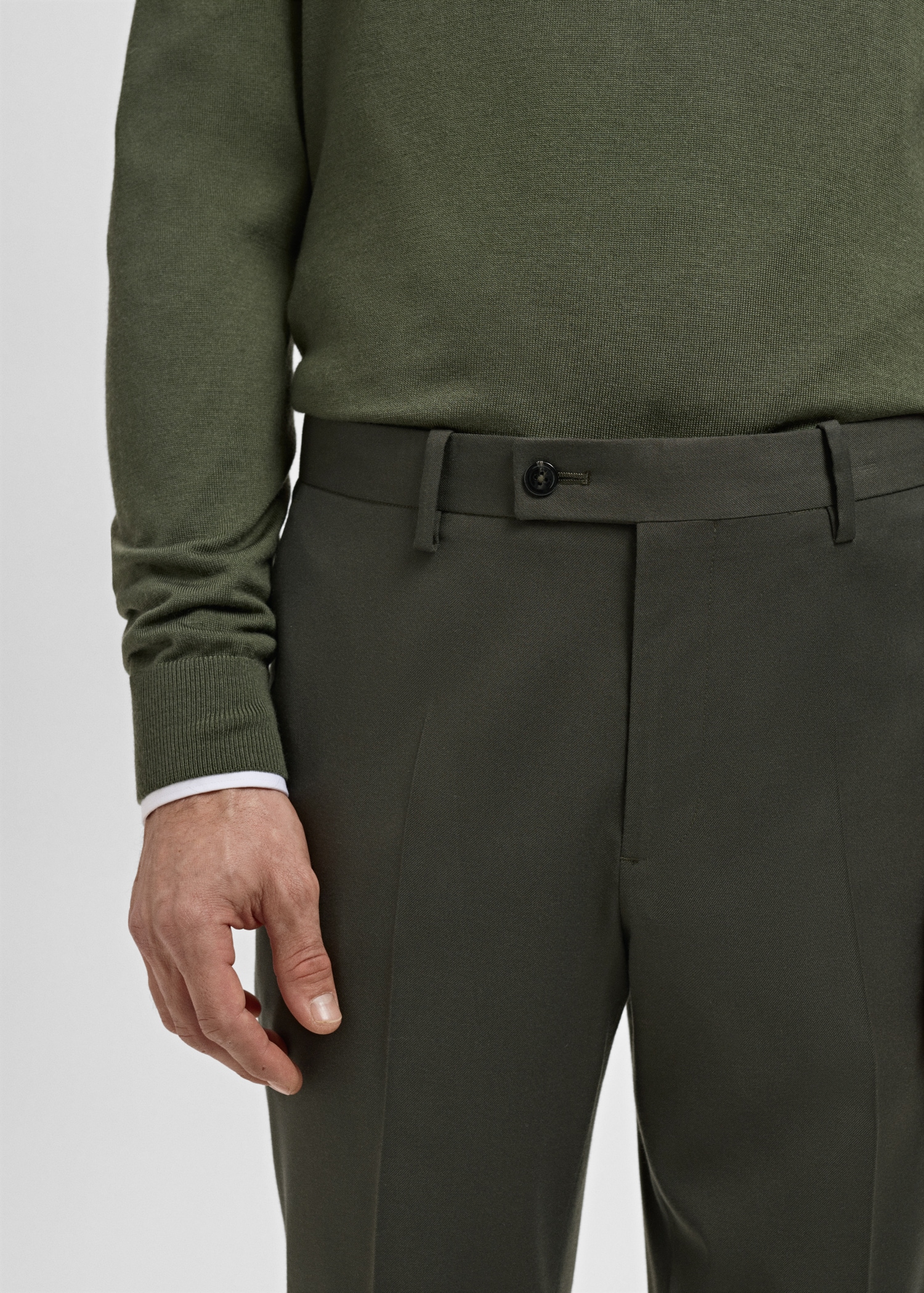 Milan slim-fit suit trousers - Details of the article 1
