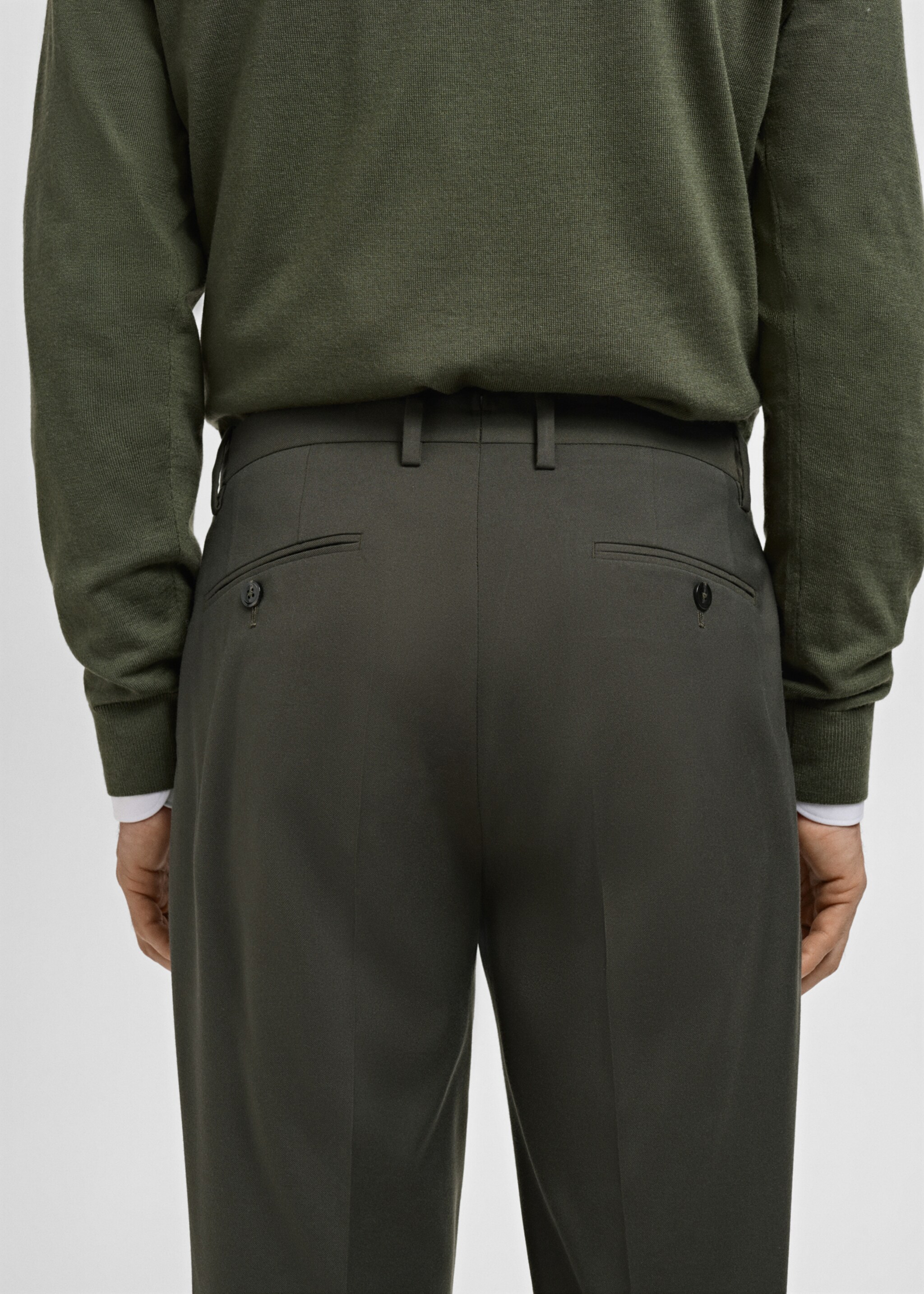 Pantalons vestit Milan slim fit - Detall de l'article 6, Caqui. Ref: 27021206-00.