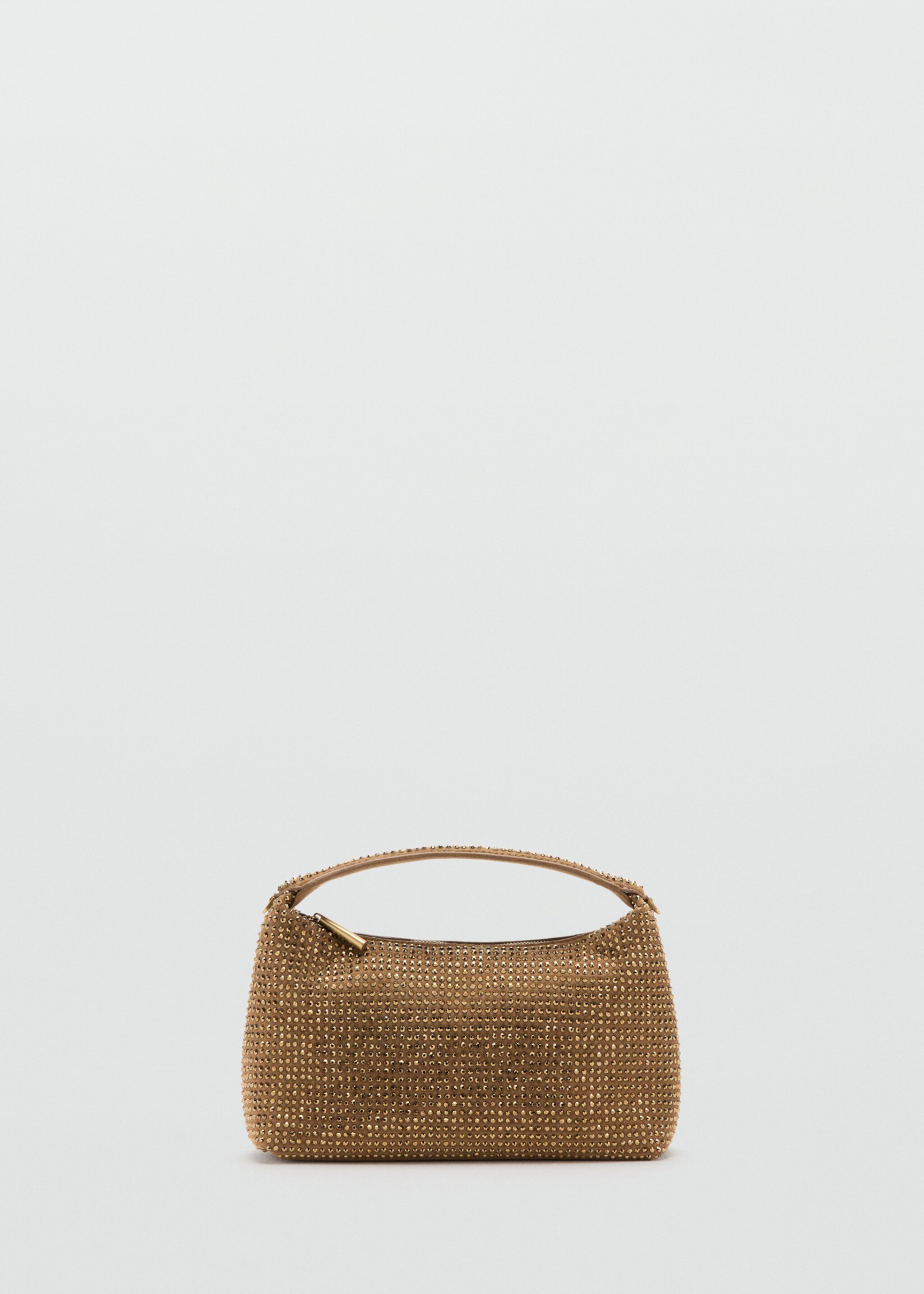 Handbag with rhinestones - Article without model, Ochre. Ref: 27021207-00.