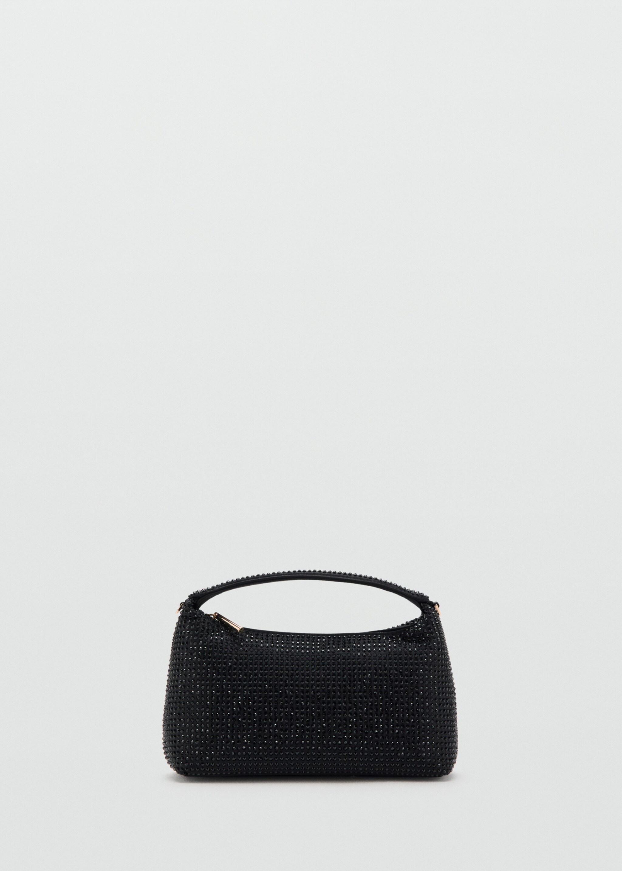 Handbag with rhinestones - Article without model, Black. Ref: 27021207-00.