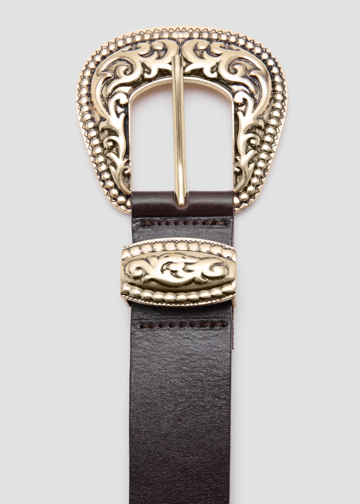 Ceinture cuir boucle gravée - Détail de l'article 1