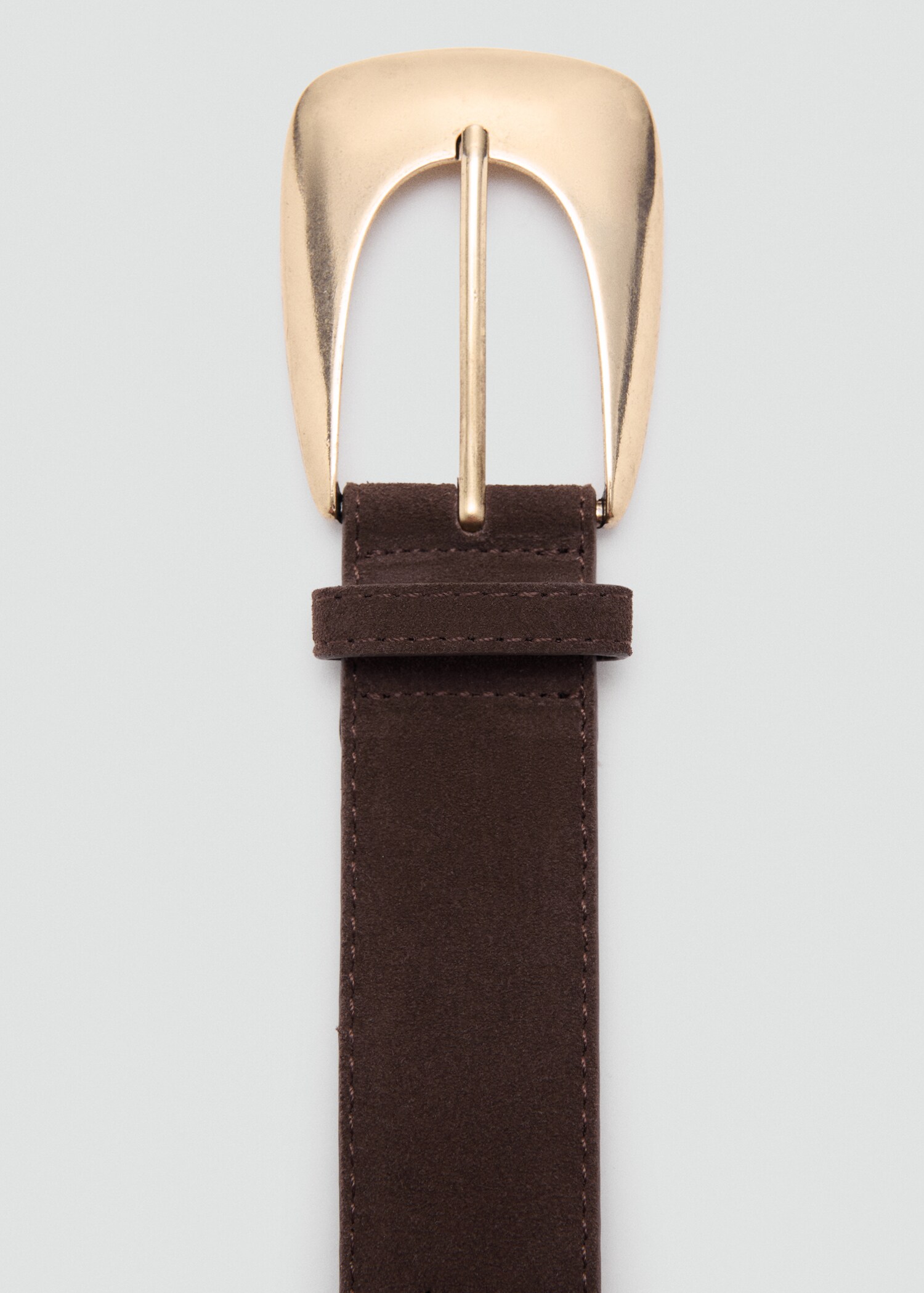 Maxi buckle split suede belt - Details of the article 1