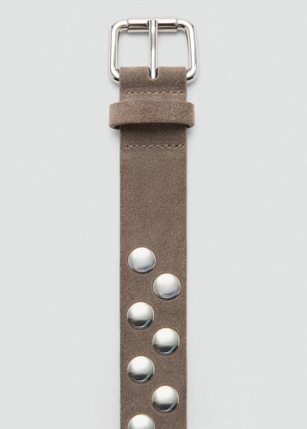 Suede belt with studs