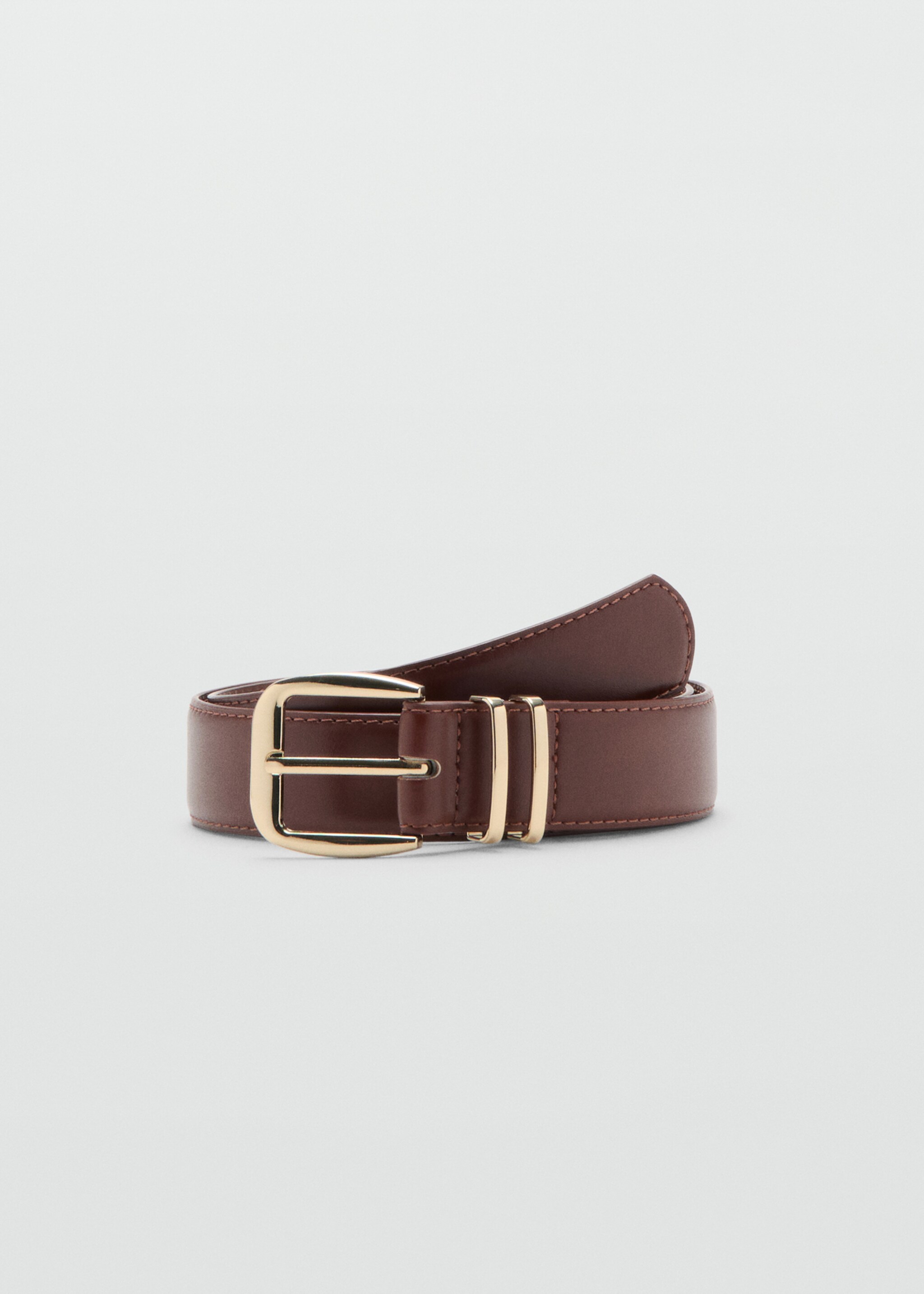 Ceinture boucle carrée - Article sans modèle, Marron. Ref: 27021216-00.