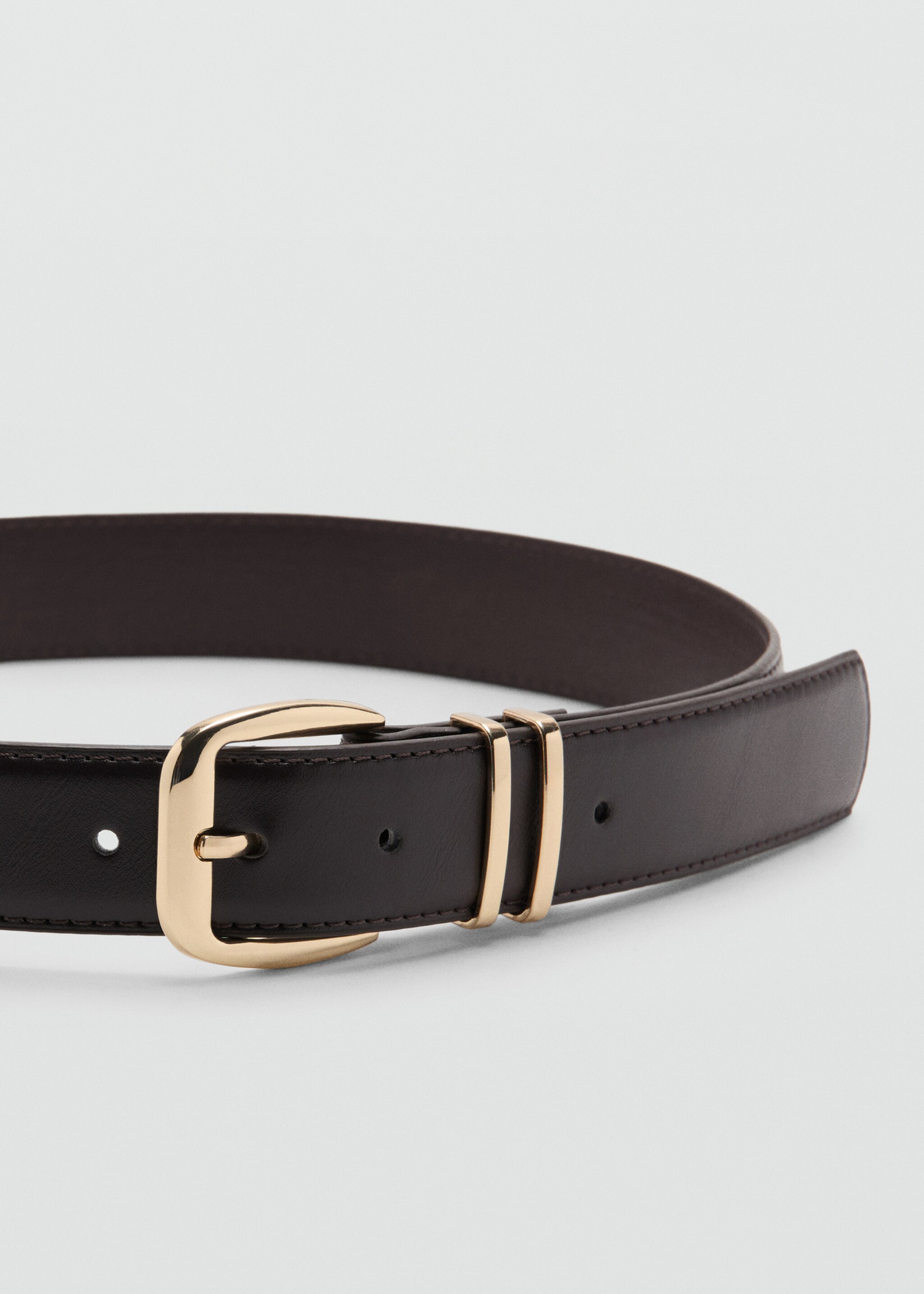 Ceinture boucle carrée - Plan moyen, Chocolat. Ref: 27021216-00.