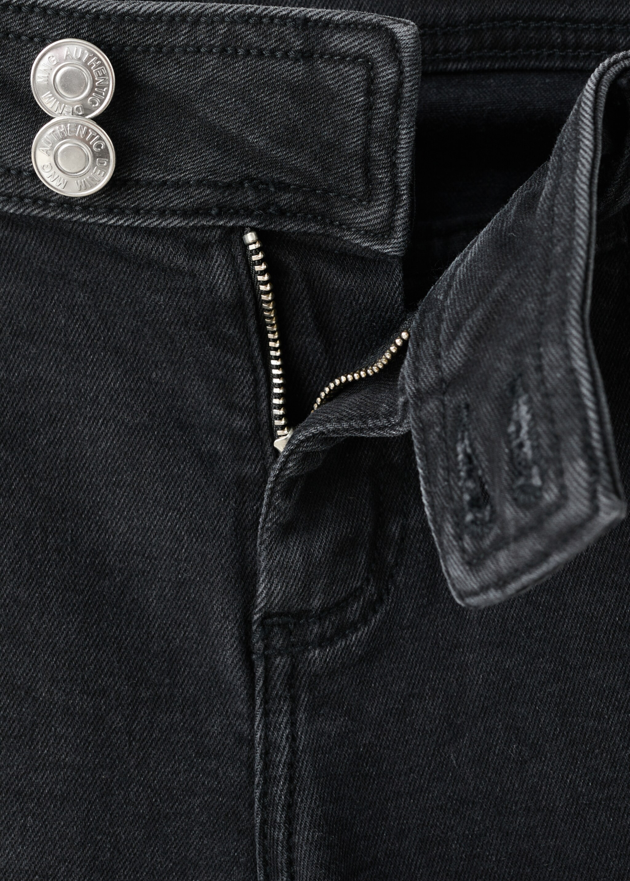 Jean flare boutons - Détail de l'article 8, Black denim. Ref: 27021219-00.