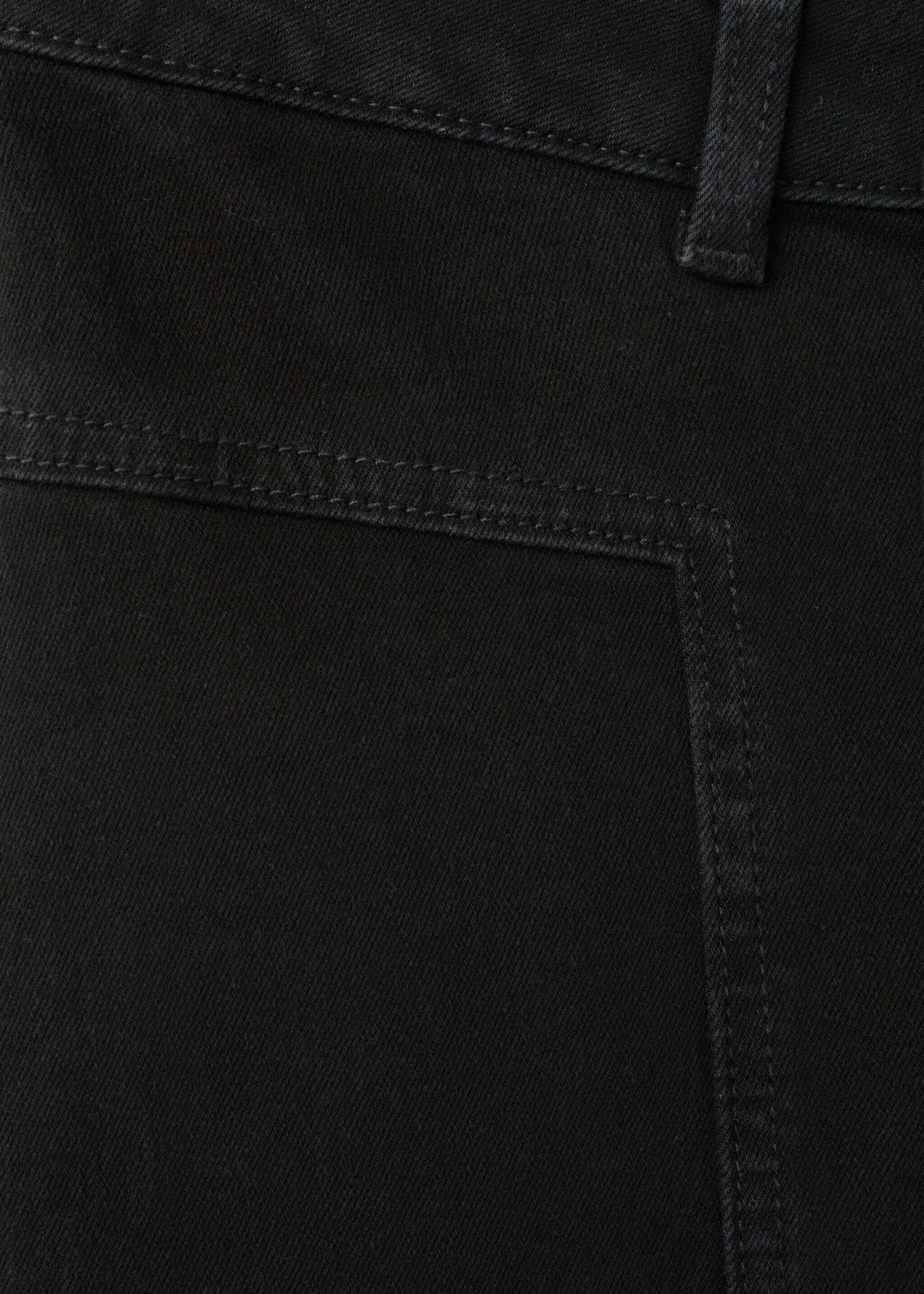 Wide leg jeans with seam detail - Details of the article 0, Black denim. Ref: 27021222-00.
