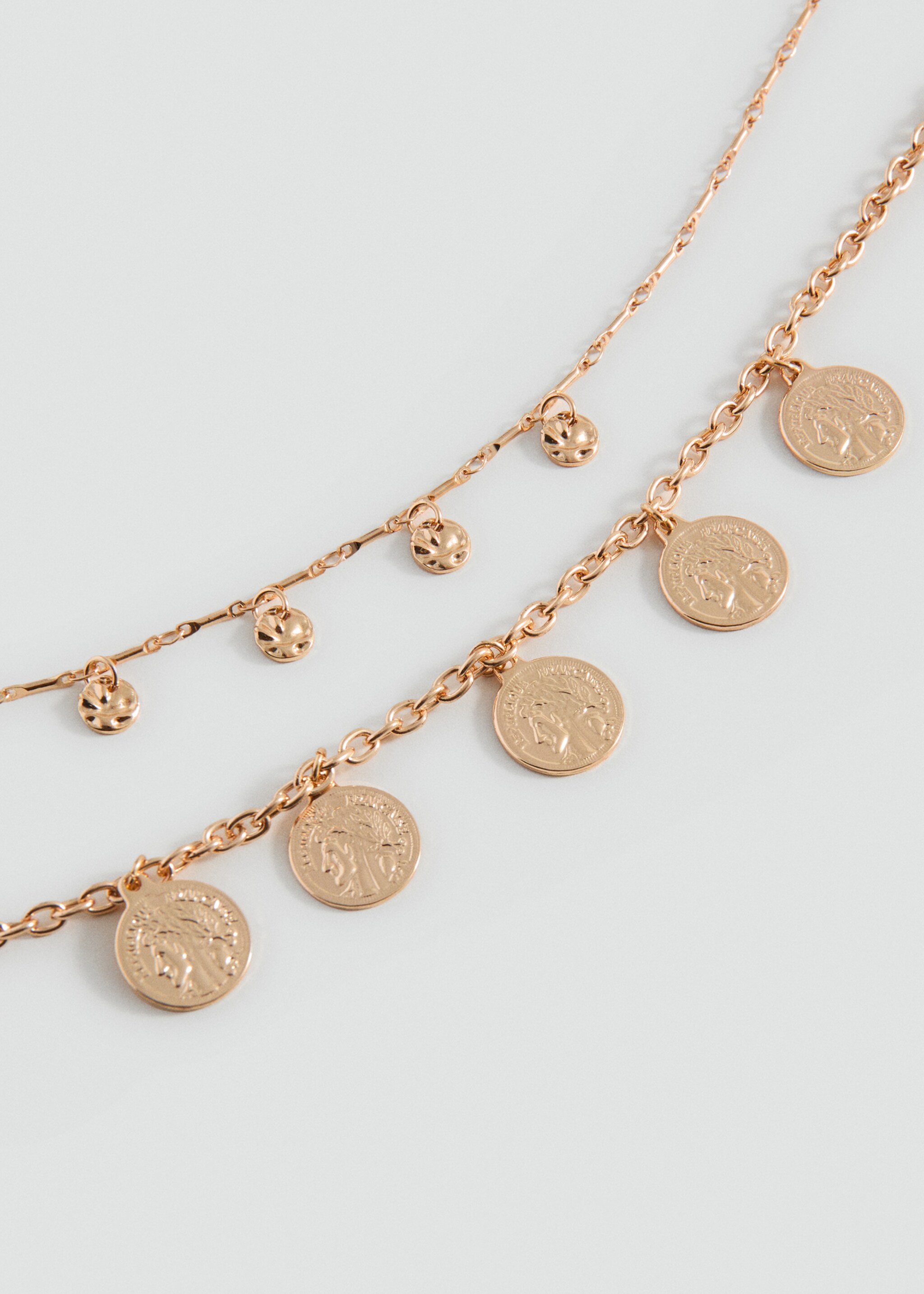 Collar doble monedas - Plano medio, Oro. Ref: 27021225-00.