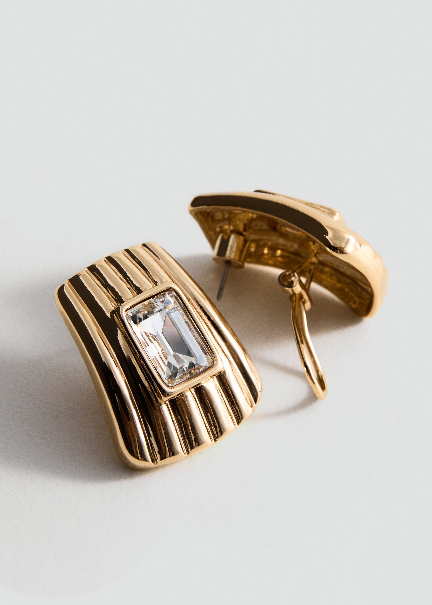 Combined-relief earrings - Medium plane