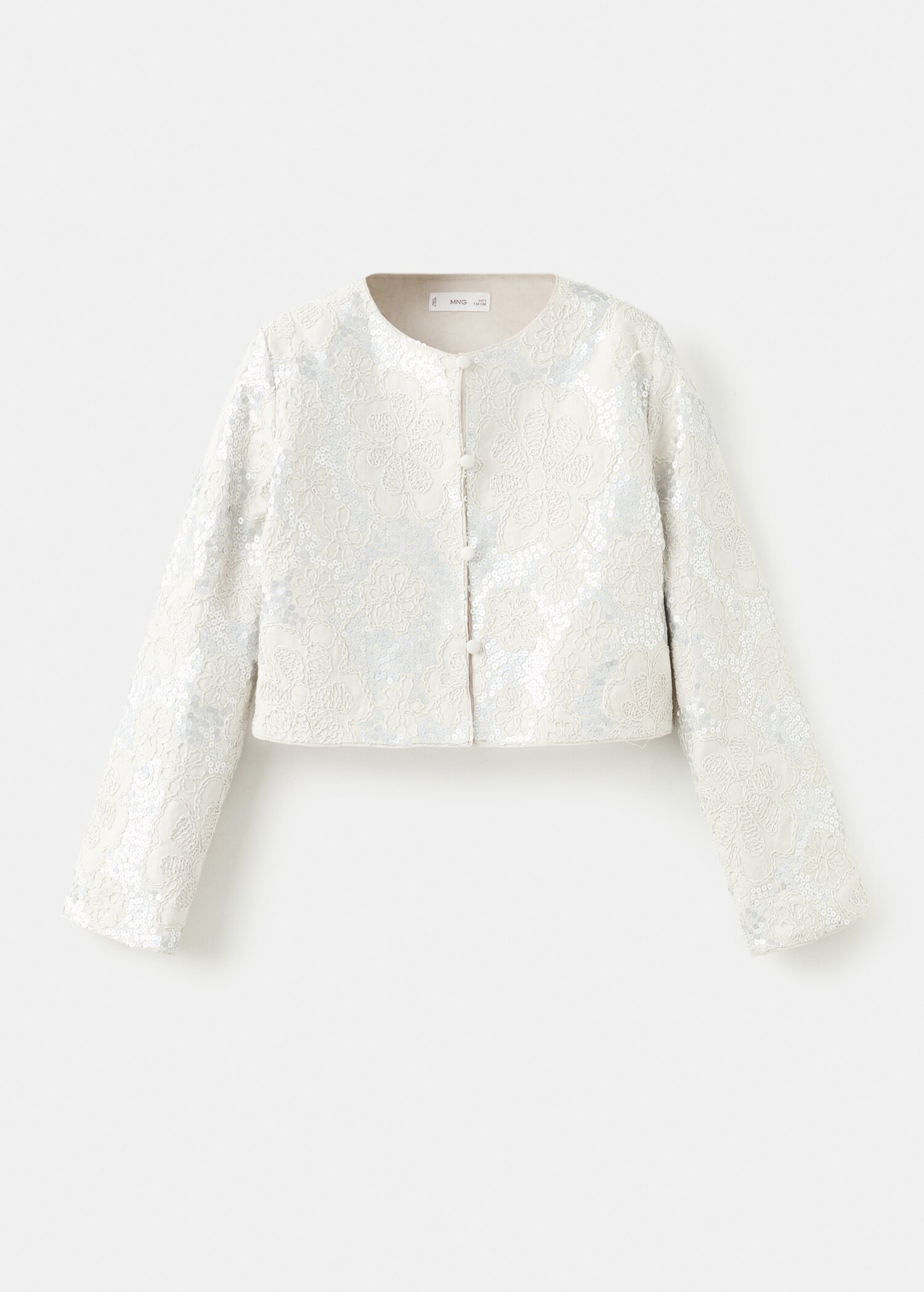 Embroidered linen jacket with sequins - Article without model