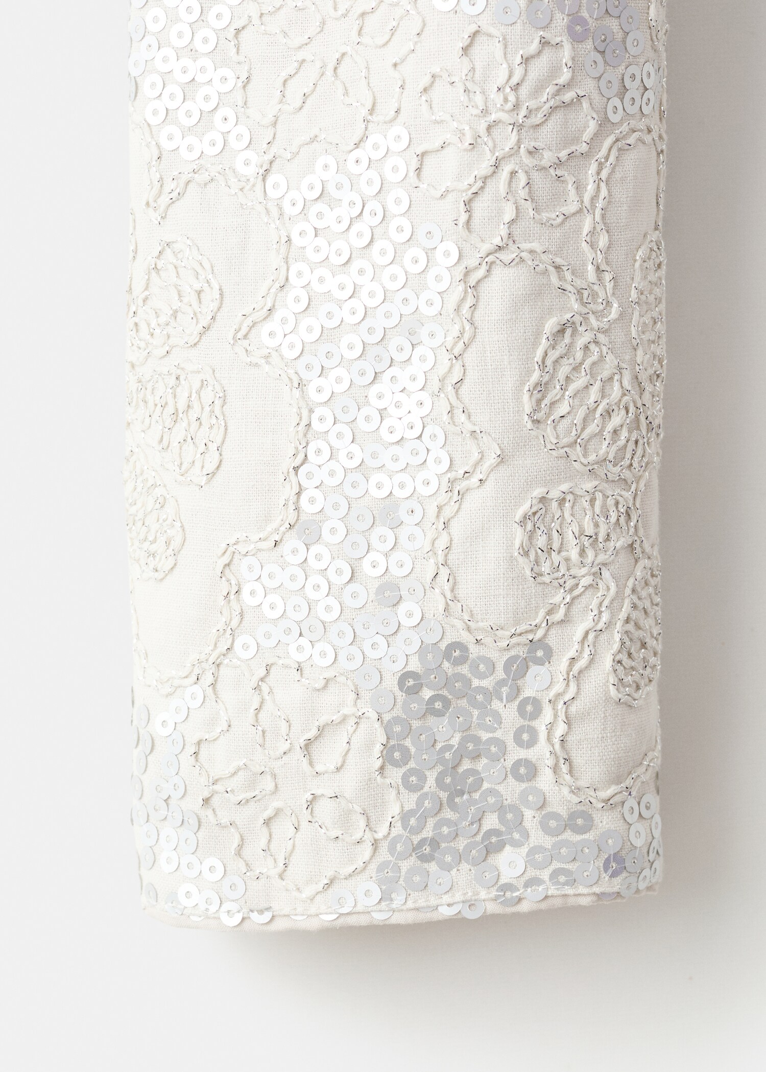 Embroidered linen jacket with sequins - Details of the article 0