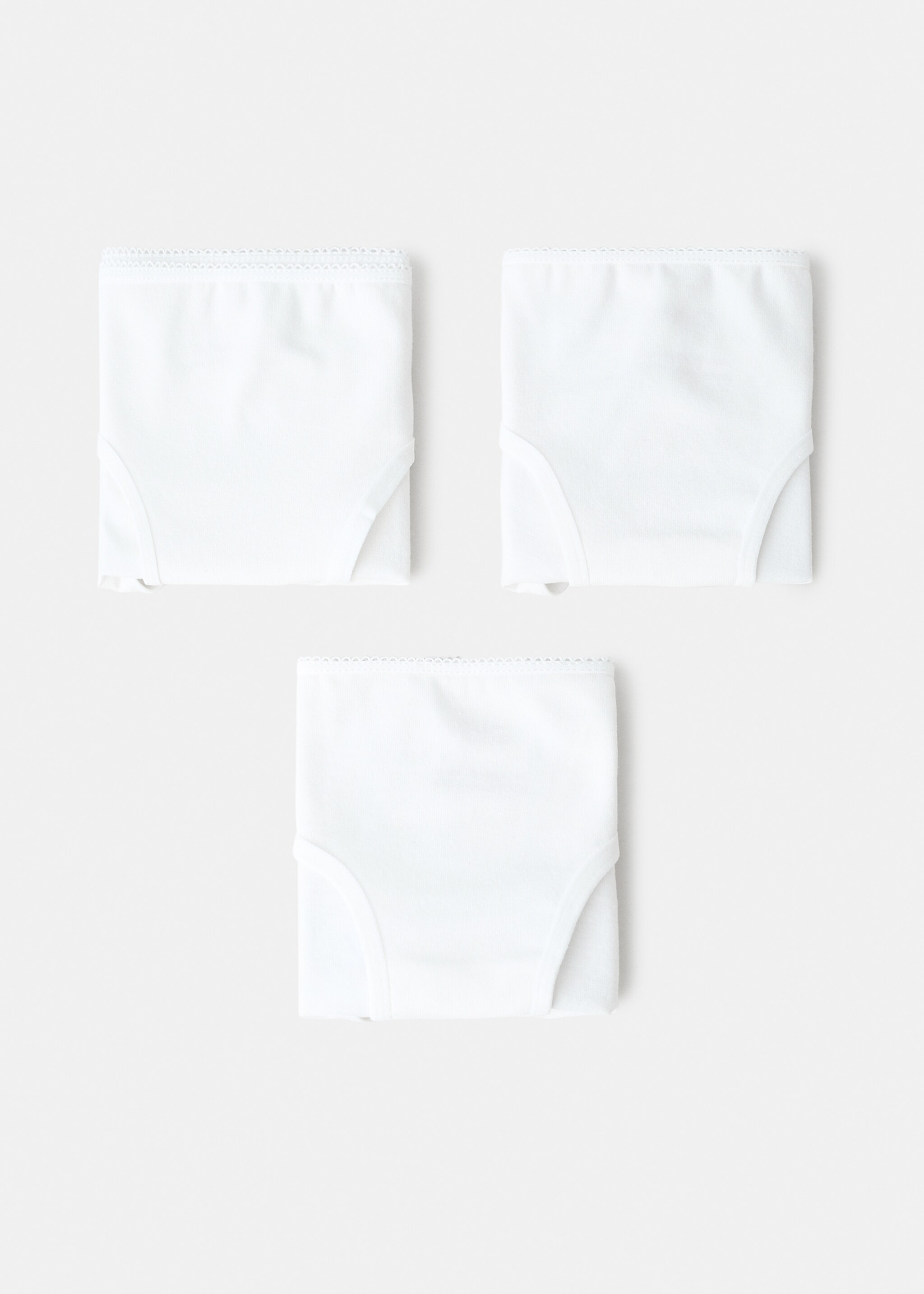 3 pack cotton panties - Article without model, Off White. Ref: 27021236-00.