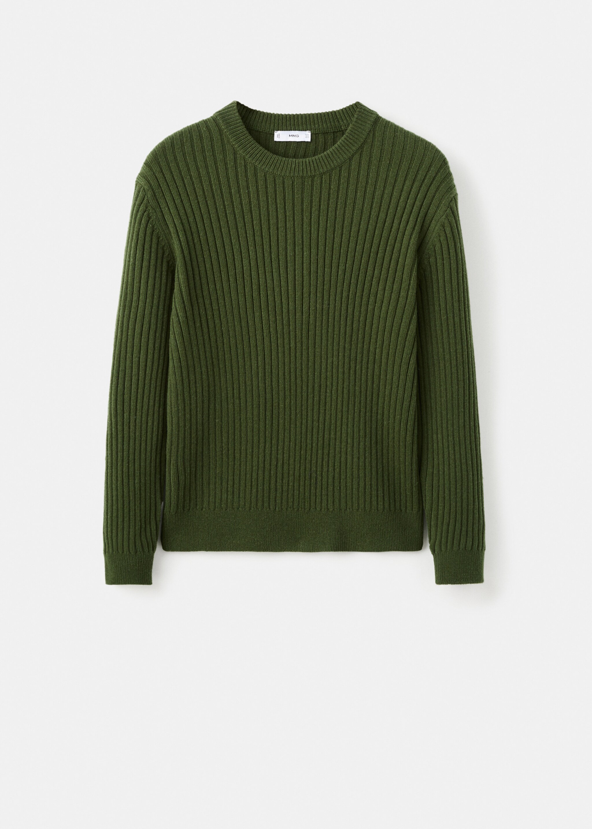 سترة بمزيج من الصوف المضلع - منتج دون نموذج, أخضر. Ref: 27021256-00.