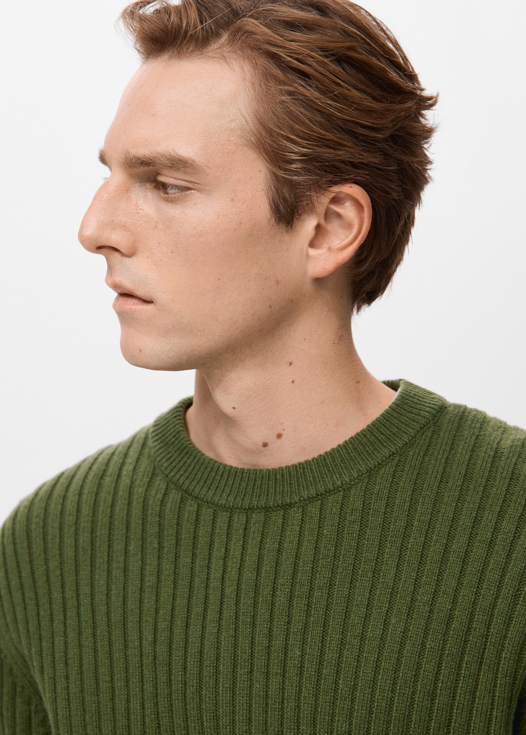 Ribbed wool-blend sweater