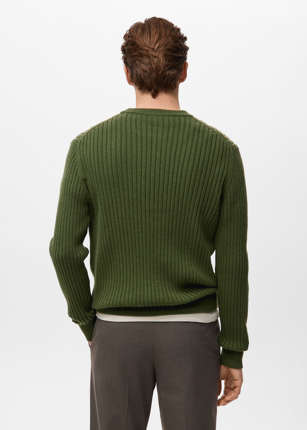Ribbed wool-blend sweater