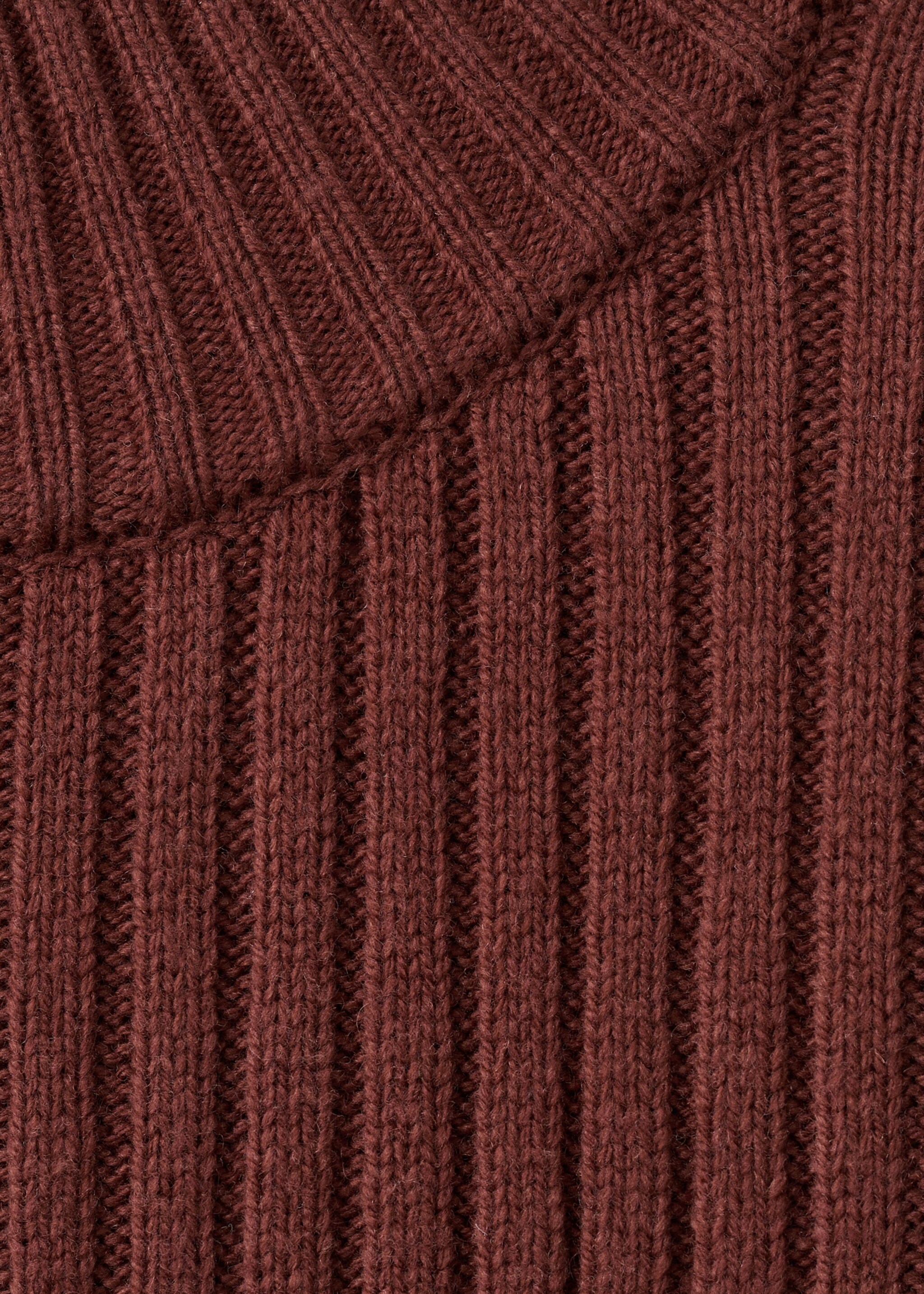 Wool-blend rib-knit sweater - Details of the article 8, Cherry. Ref: 27021257-00.