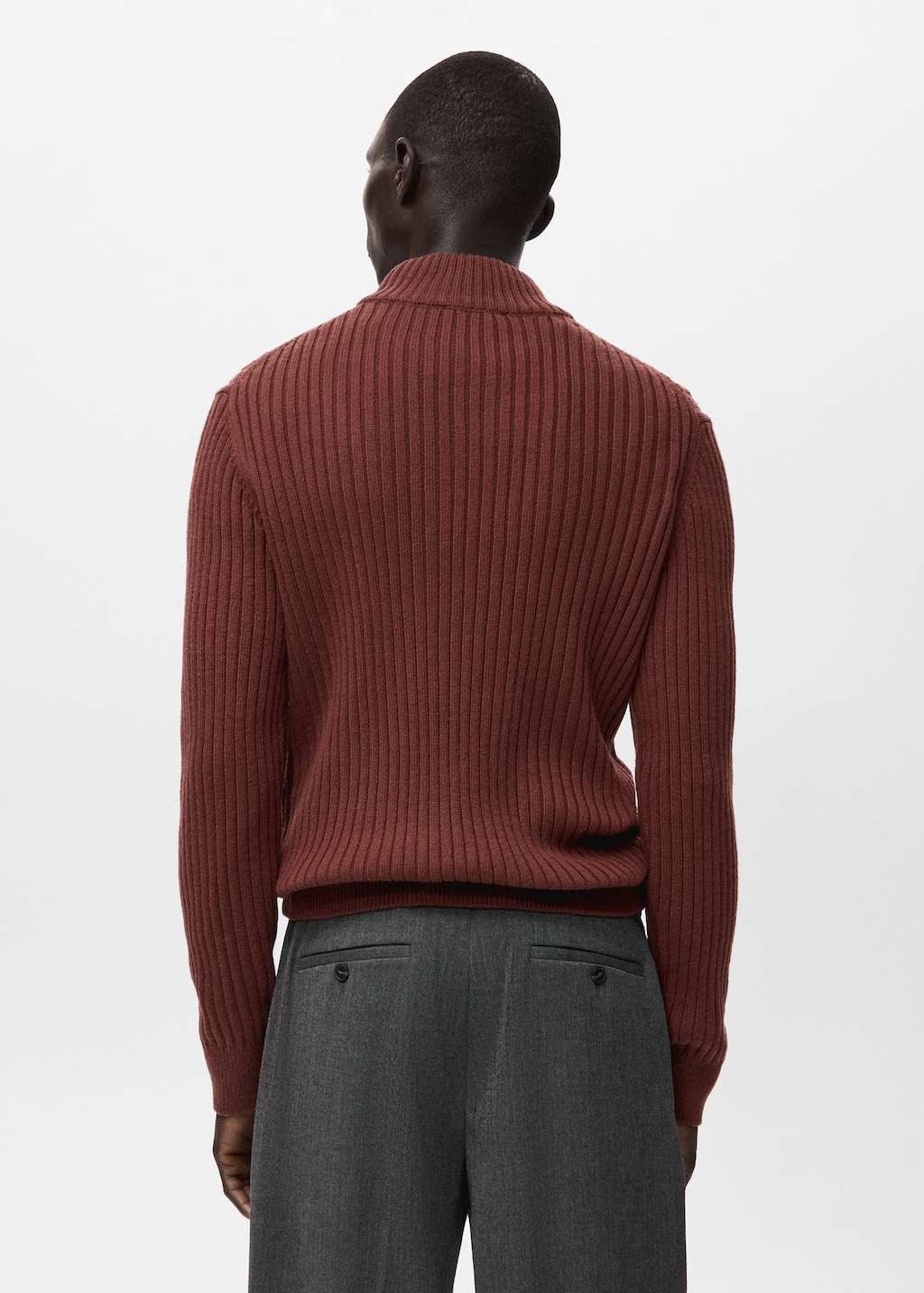 Wool-blend rib-knit sweater