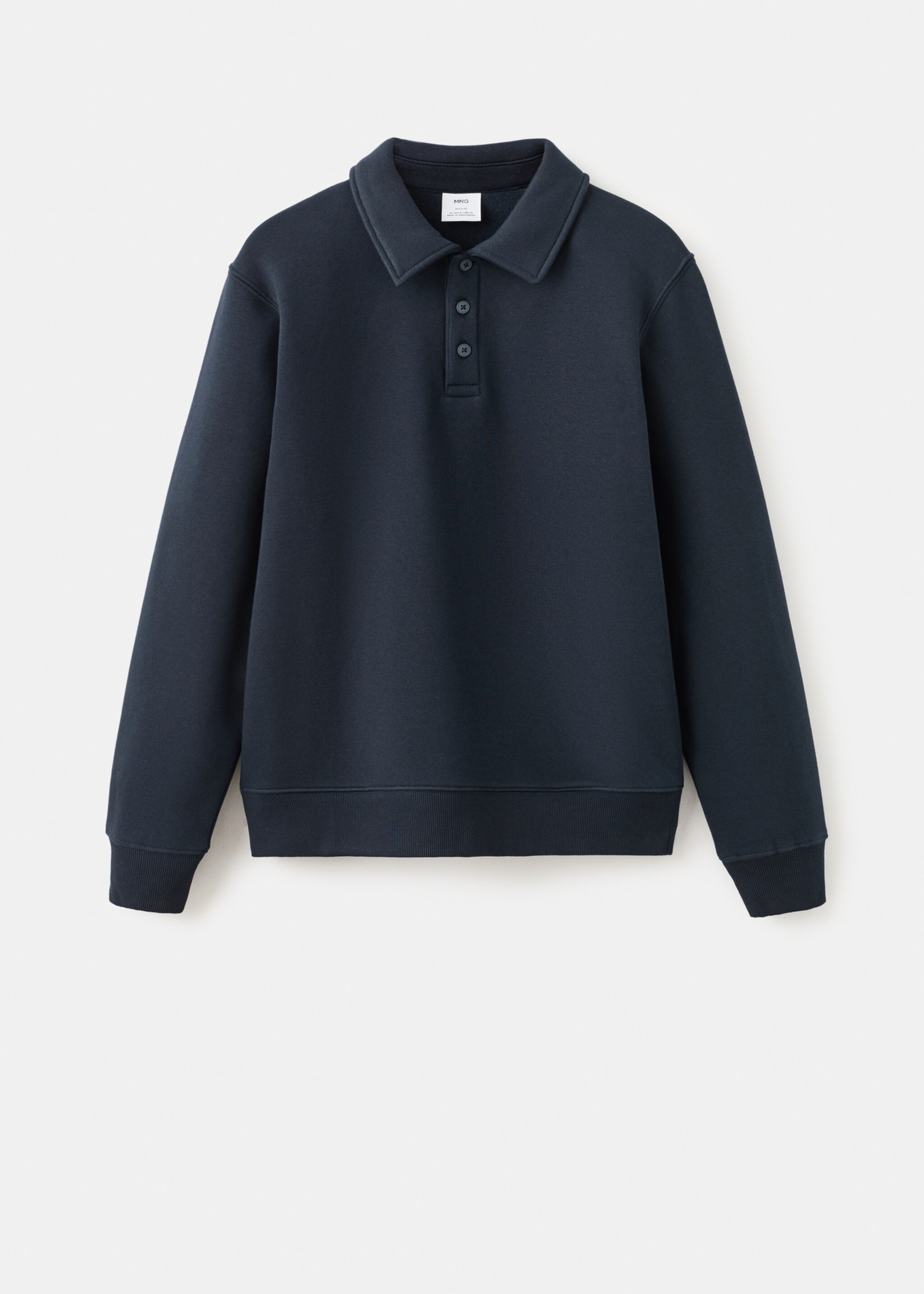 Regular-fit polo sweatshirt - Article without model, Navy. Ref: 27021262-00.