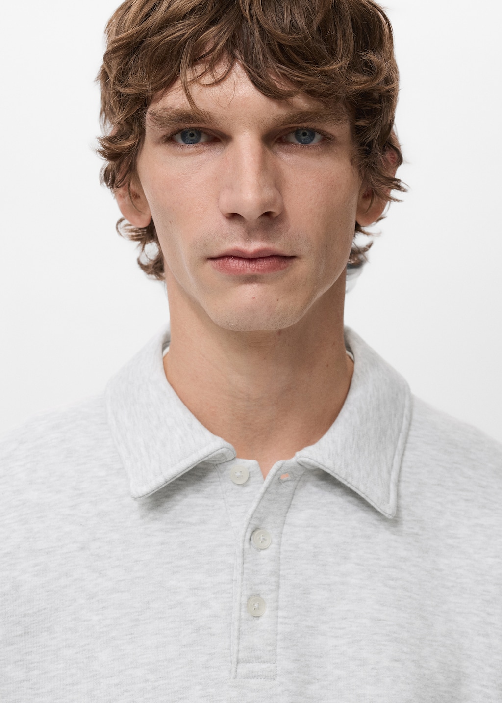 Regular-fit polo sweatshirt