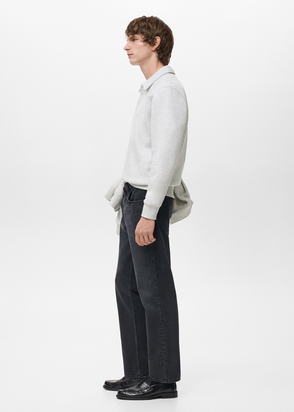 Regular-fit polo sweatshirt