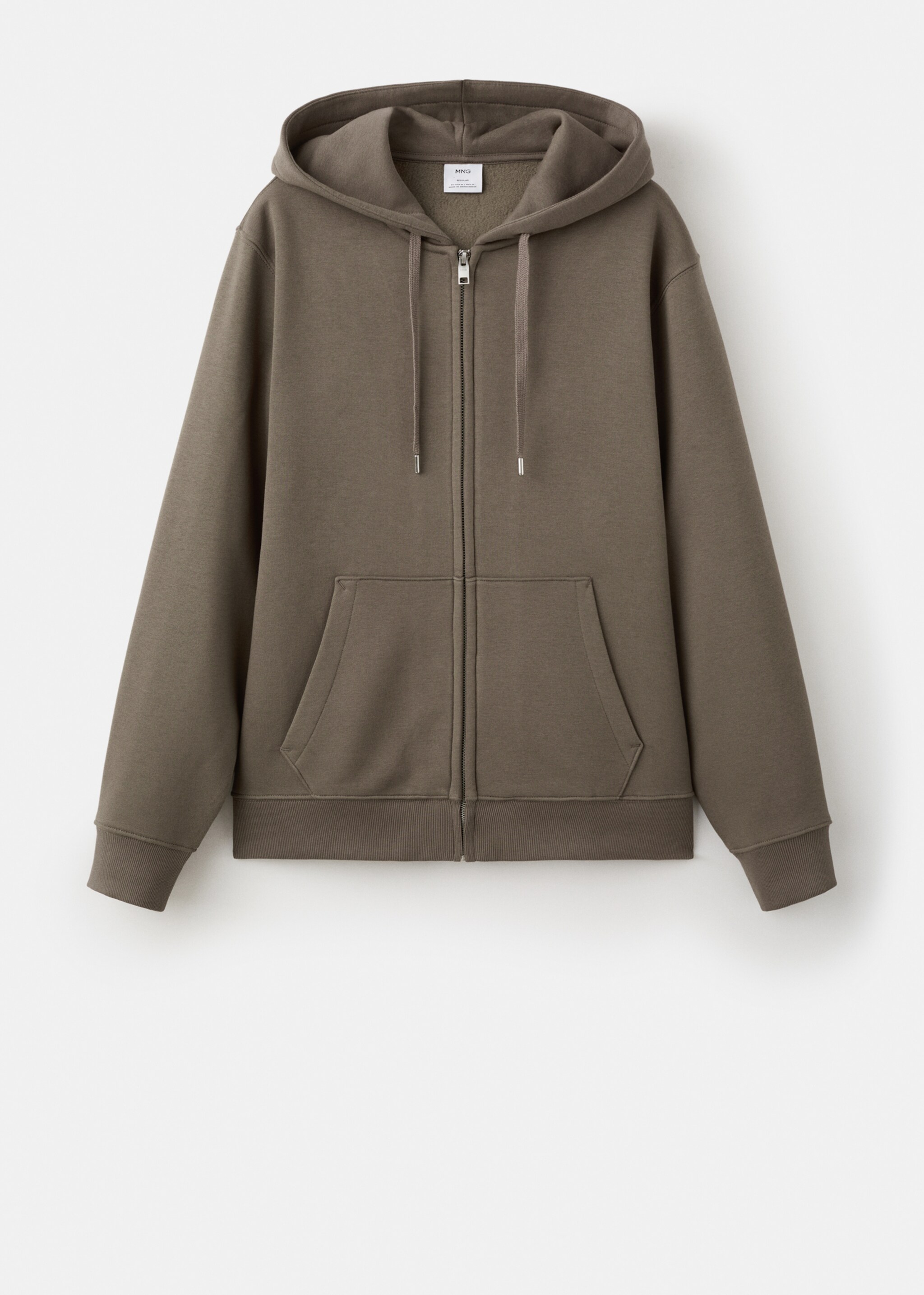 Zipped hoodie - Article without model, Medium Brown. Ref: 27021264-00.